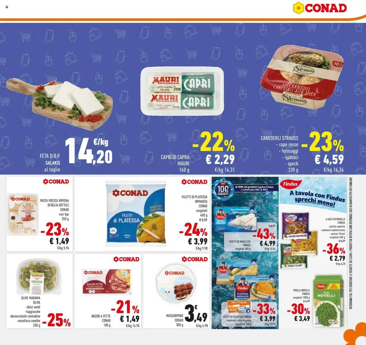 Volantino Conad del 23.09.2025 | Pagina: 31 | Prodotti: Patate, Latte, Pasta, Spinaci