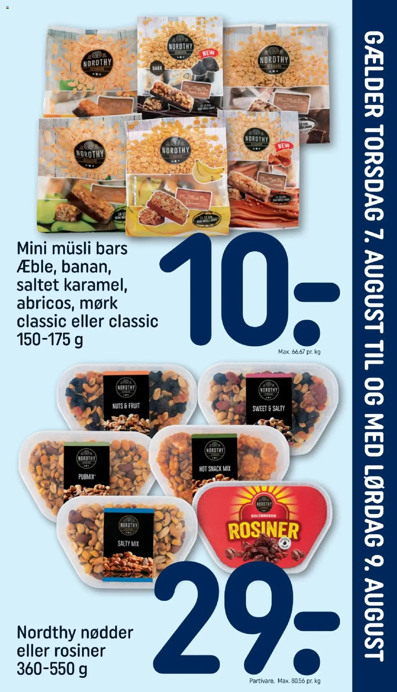 Rema 1000 Tilbudsavis gyldig fra 07.08.2025 | Side: 3 | Produkter: Nødder, Rosiner, Müsli