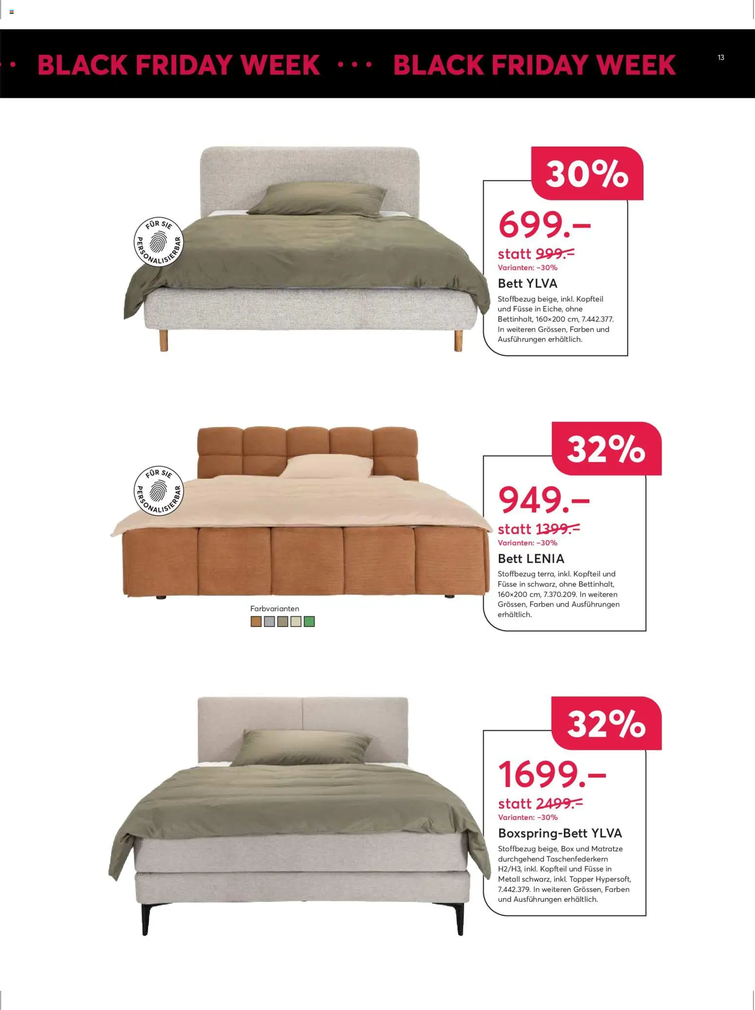 Livique - Black Friday – gültig ab 19.11.2025 | Seite: 13 | Produkte: Matratze, Topper, Bett, Boxspringbett