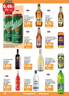 Labaš leták platný od 03.10.2025 | Strana: 26 | Produkty: Pivo, Víno, Radegast, Smädný Mních