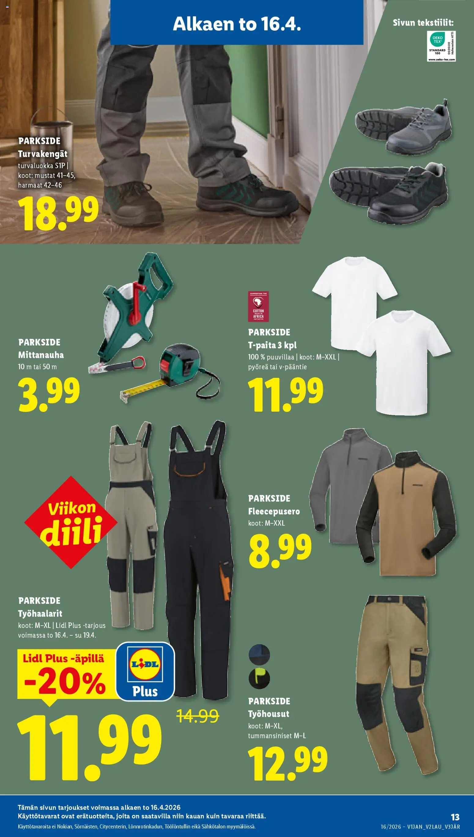 Lidl tarjoukset - Tampere – voimassa 16.04.2026 alkaen | Sivu: 17 | Tuotteet: Mittanauha