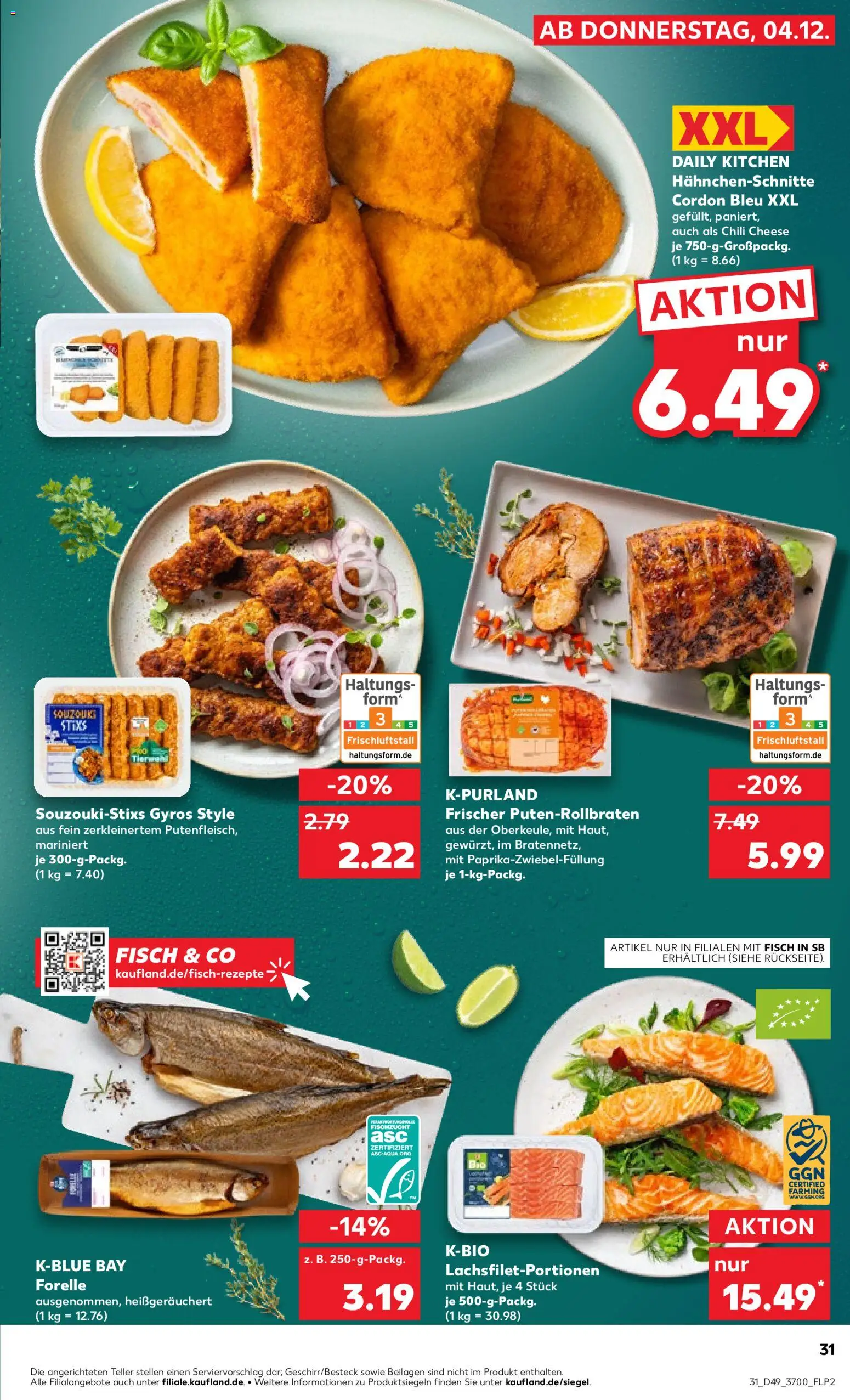 Kaufland prospekt Rostock	 – gültig ab 04.12.2025 | Seite: 31 | Produkte: Fisch, Gyros, Chili
