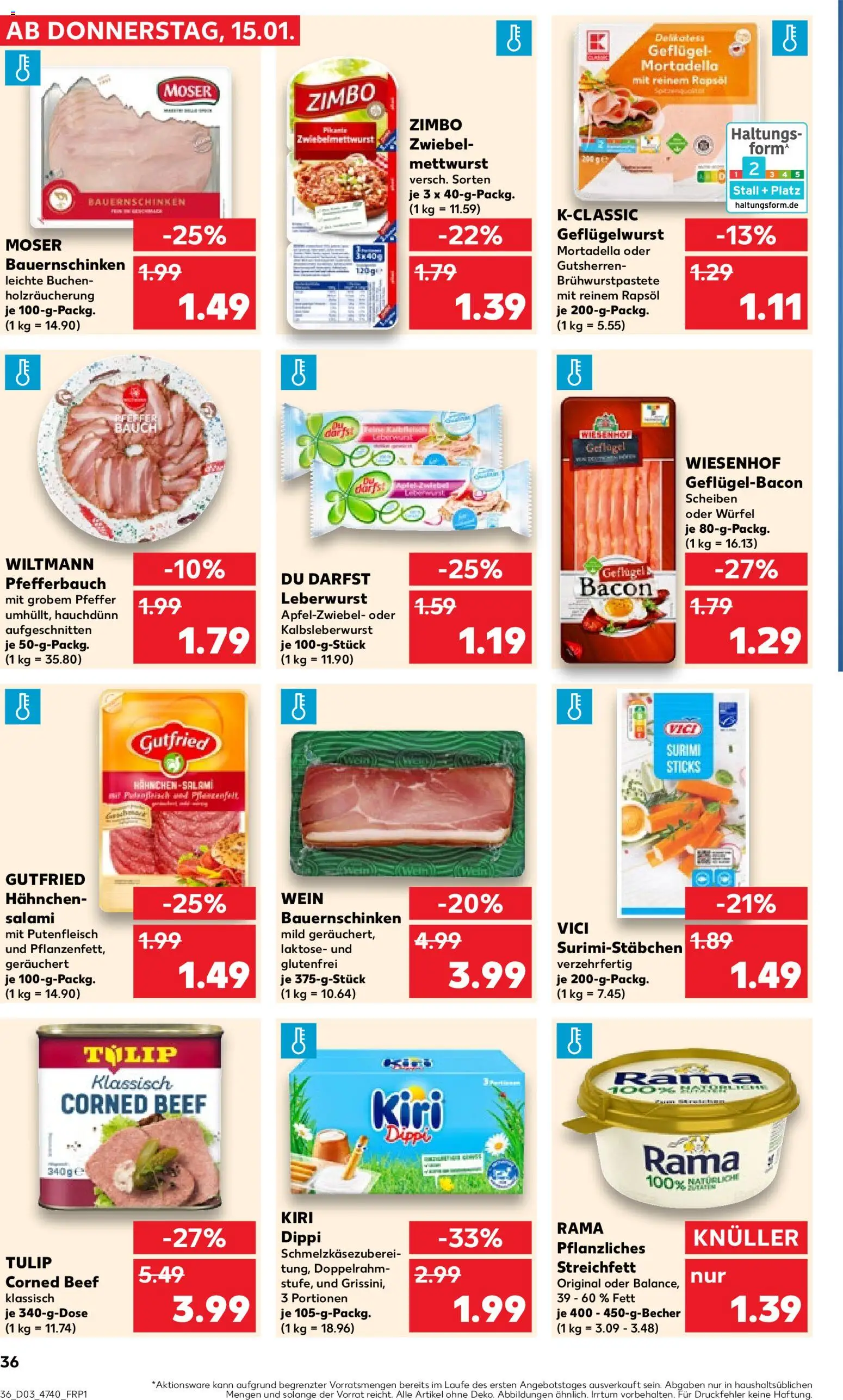 Kaufland prospekt Hannover	 – gültig ab 18.01.2026 | Seite: 36 | Produkte: Rapsöl, Pfeffer, Salami, Wein