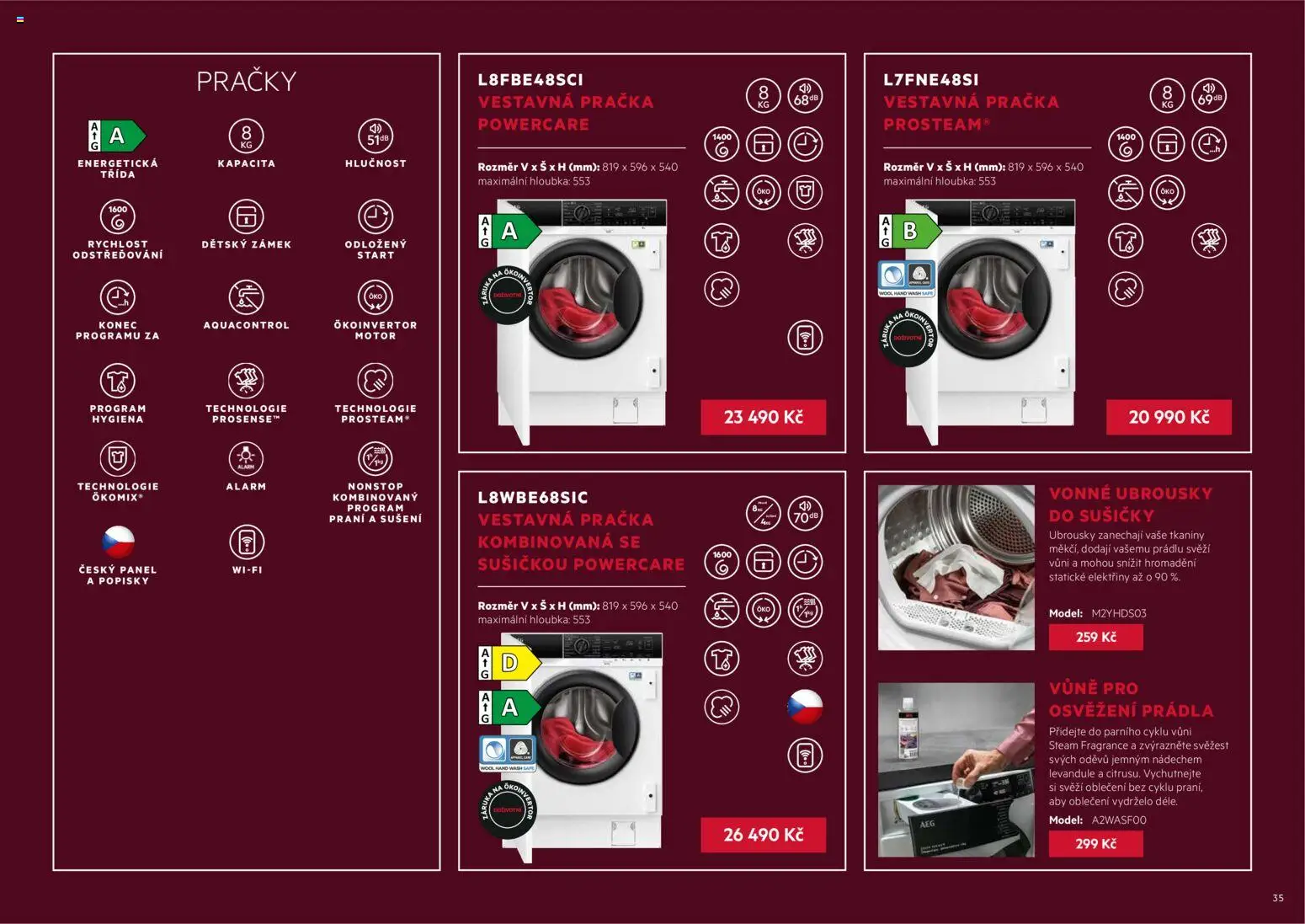 Möbelix leták - AEG od 01.09.2025 | Strana: 35 | Produkty: Pračka, Ubrousky, Pračky, Oblečení
