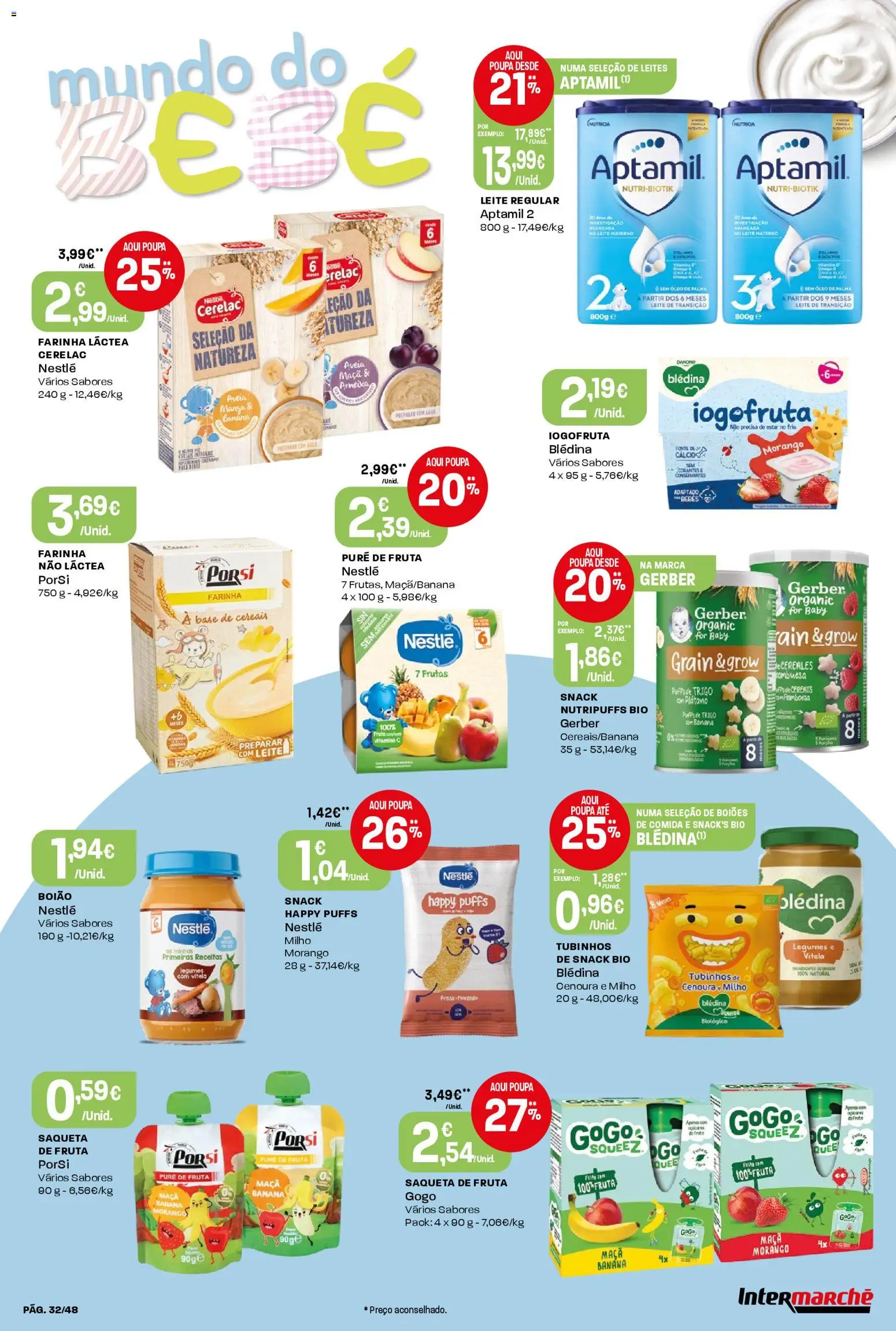 Intermarché folheto │ válido de 05.03.2026 | Página: 32 | Produtos: Aveia, Vitela, Óleo, Milho