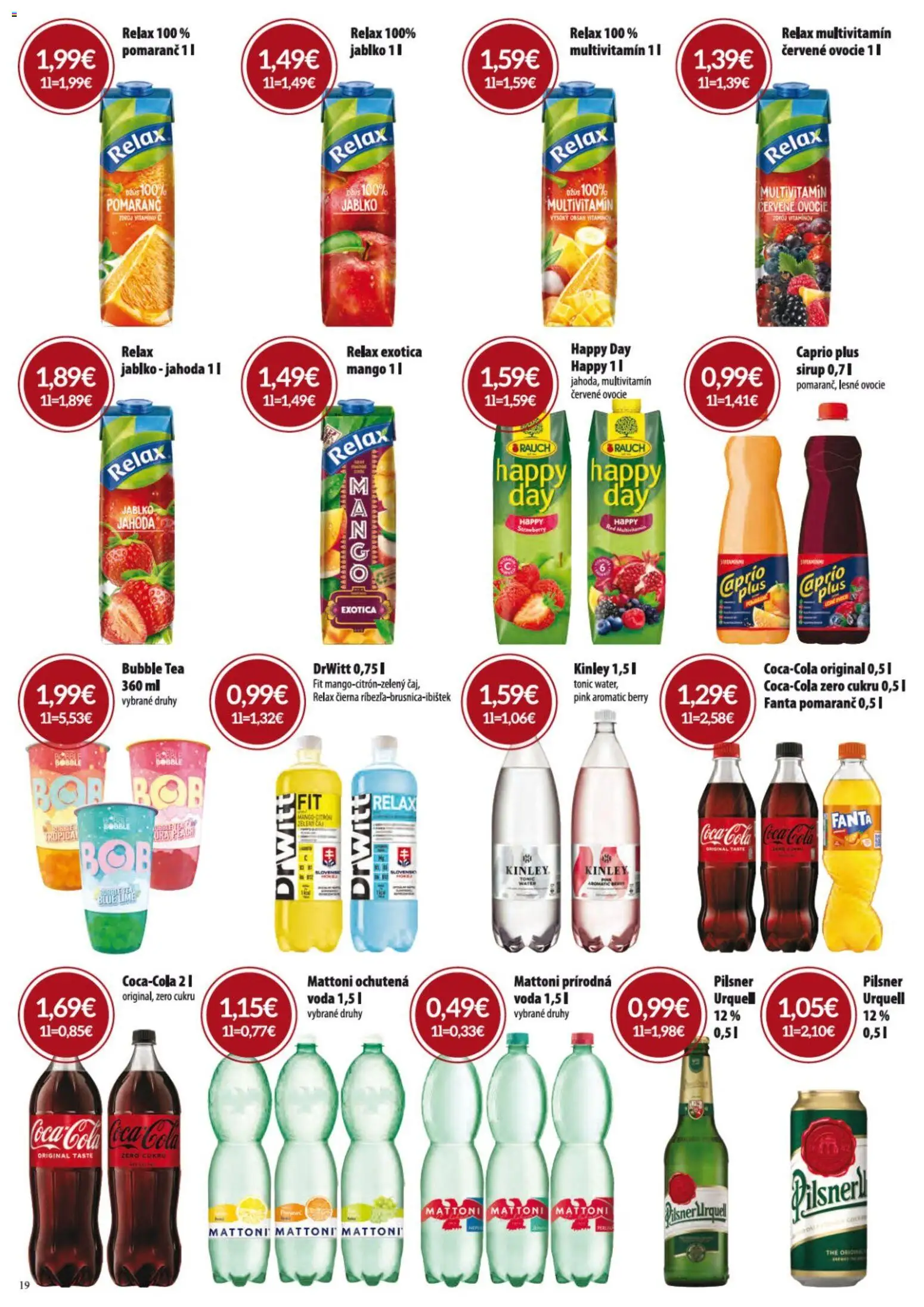 Nové KARMEN CBA akcie – leták je platný od 06.11.2025 | Strana: 19 | Produkty: Voda, Coca cola, Mango, Ovocie