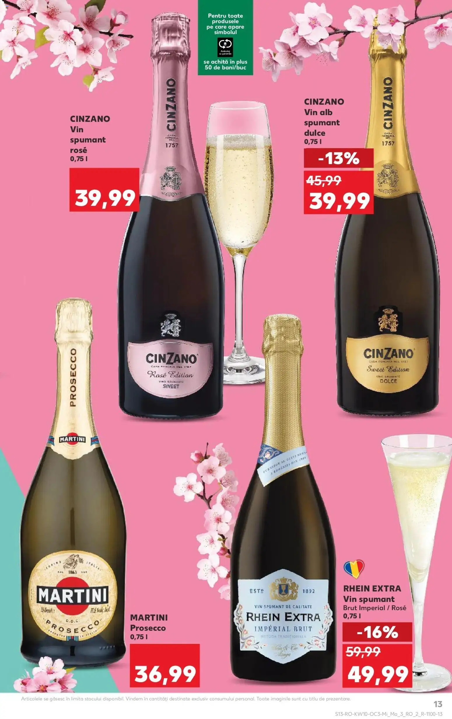 Noul catalog Kaufland – valabil de la 04.03.2026 | Pagină: 13 | Produse: Ekmek tahtası, Yulaf, Prosecco, Vin