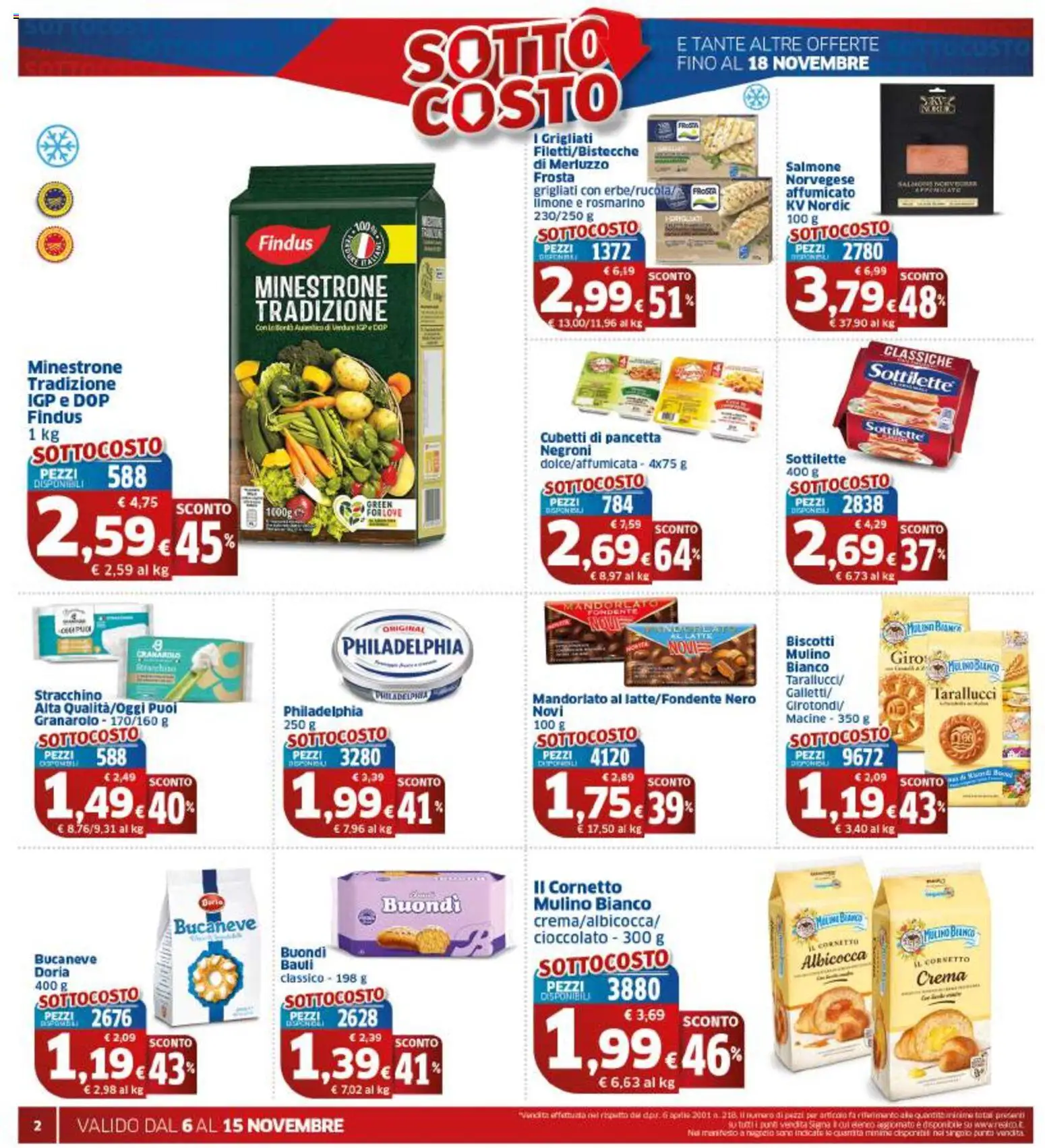 Volantino SIGMA del 06.11.2025 | Pagina: 2 | Prodotti: Salmone, Biscotti, Limone, Stracchino