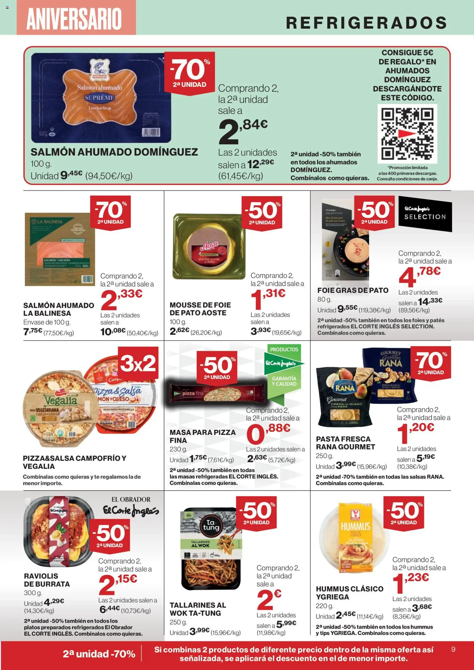 Supercor Canarias │ válido desde el 23.10.2025 | Página: 9 | Productos: Mousse, Pizza, Té, Salmón ahumado