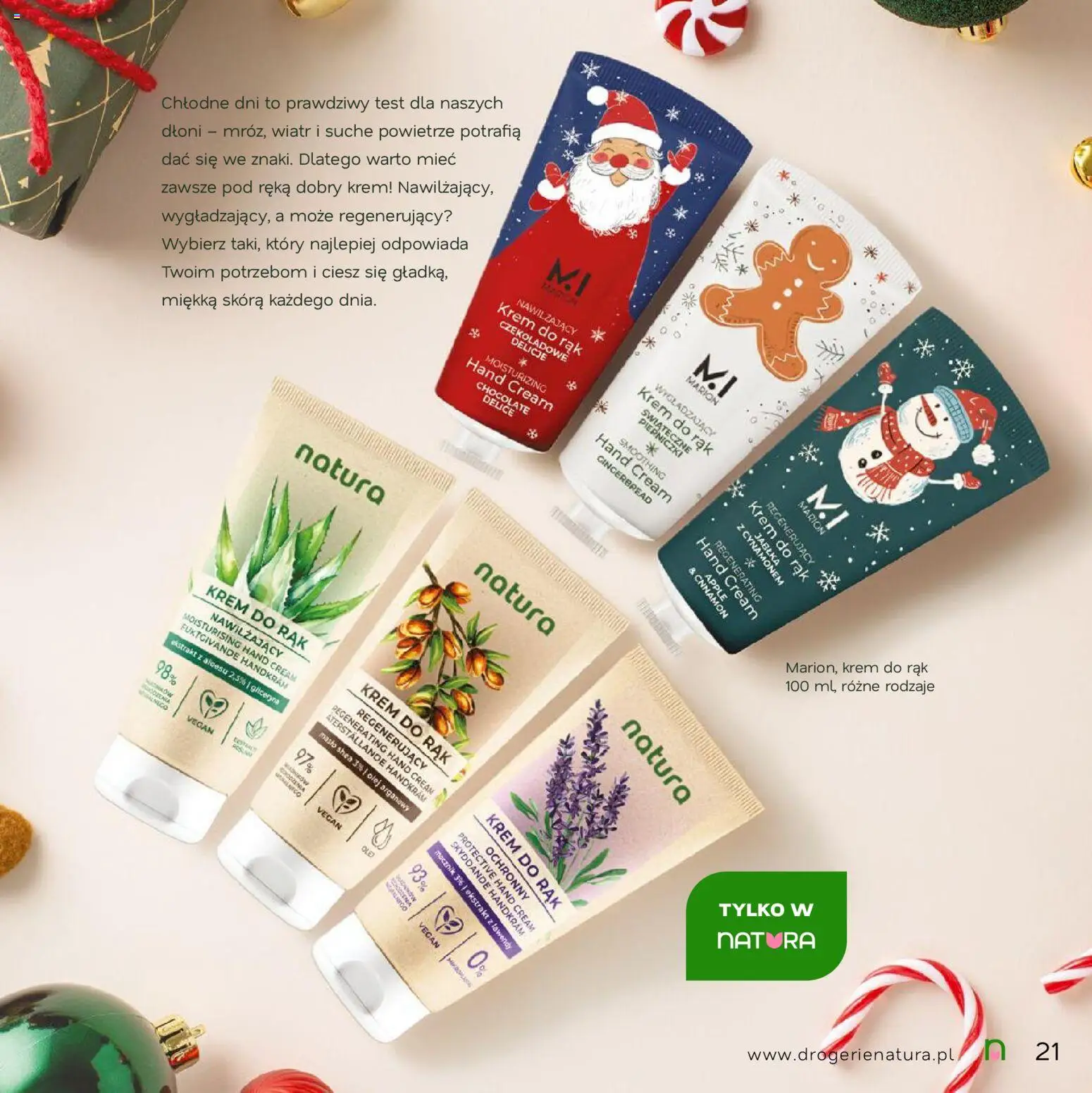 Drogerie Natura Gazetka - Magia Świąt od 18.11.2025 | Strona: 21 | Produkty: Masło, Olej, Jabłka, Krem