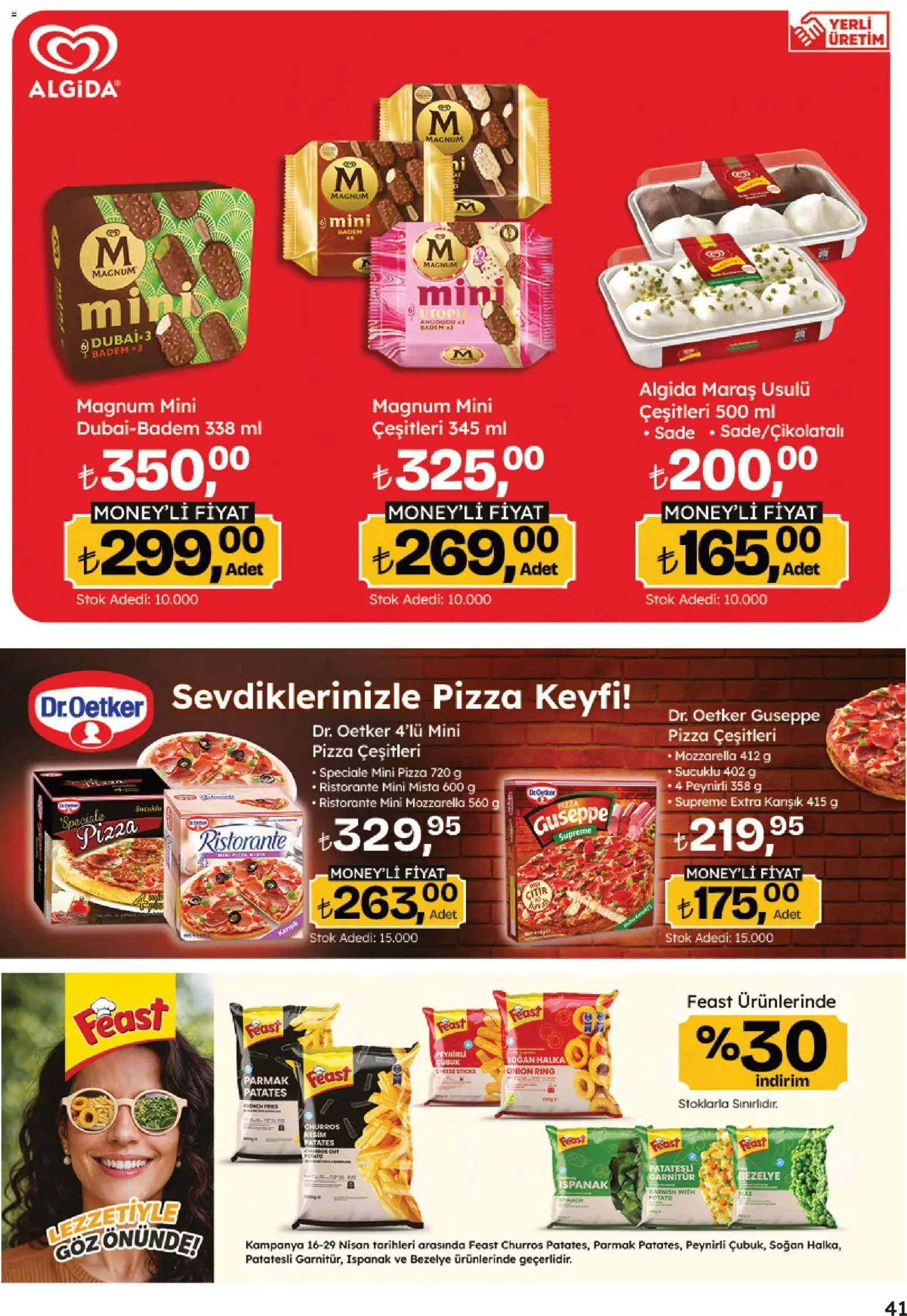 Migros Katalog - 5M Migroskop Dijital - 16.04.2026 tarihinden itibaren geçerlidir | Sayfa: 41 | Ürünler: Pizza, Badem, Soğan, Bezelye