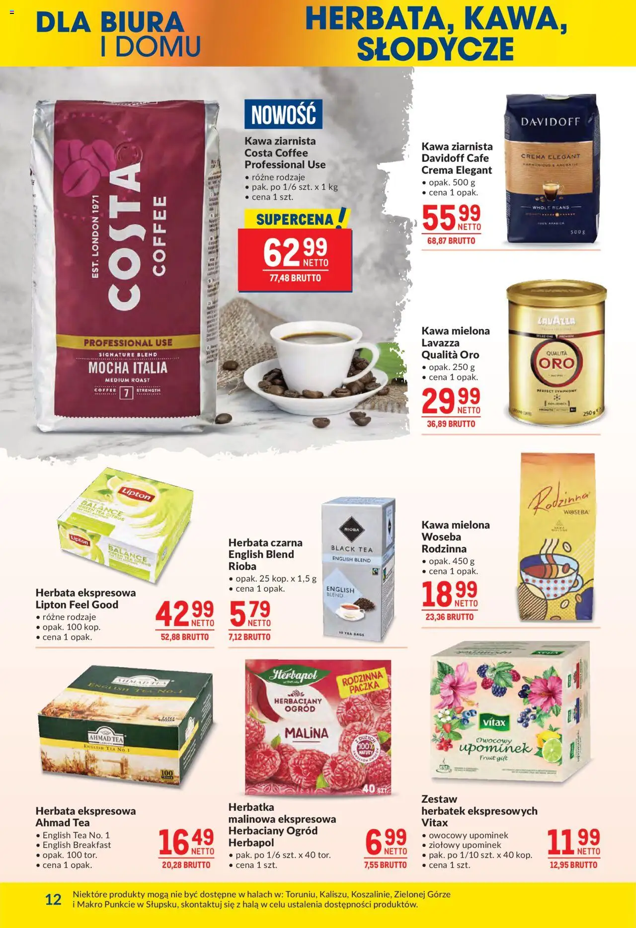 Makro Gazetka od 16.09.2025 | Strona: 12 | Produkty: Słodycze, Malina, Lavazza, Kawa