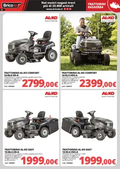 Anteprima del volantino Brico io volantino Macchine da giardino valido a partire dal 30.03.2026 | Pagina: 19 | Prodotti: Rasaerba, Trattorino