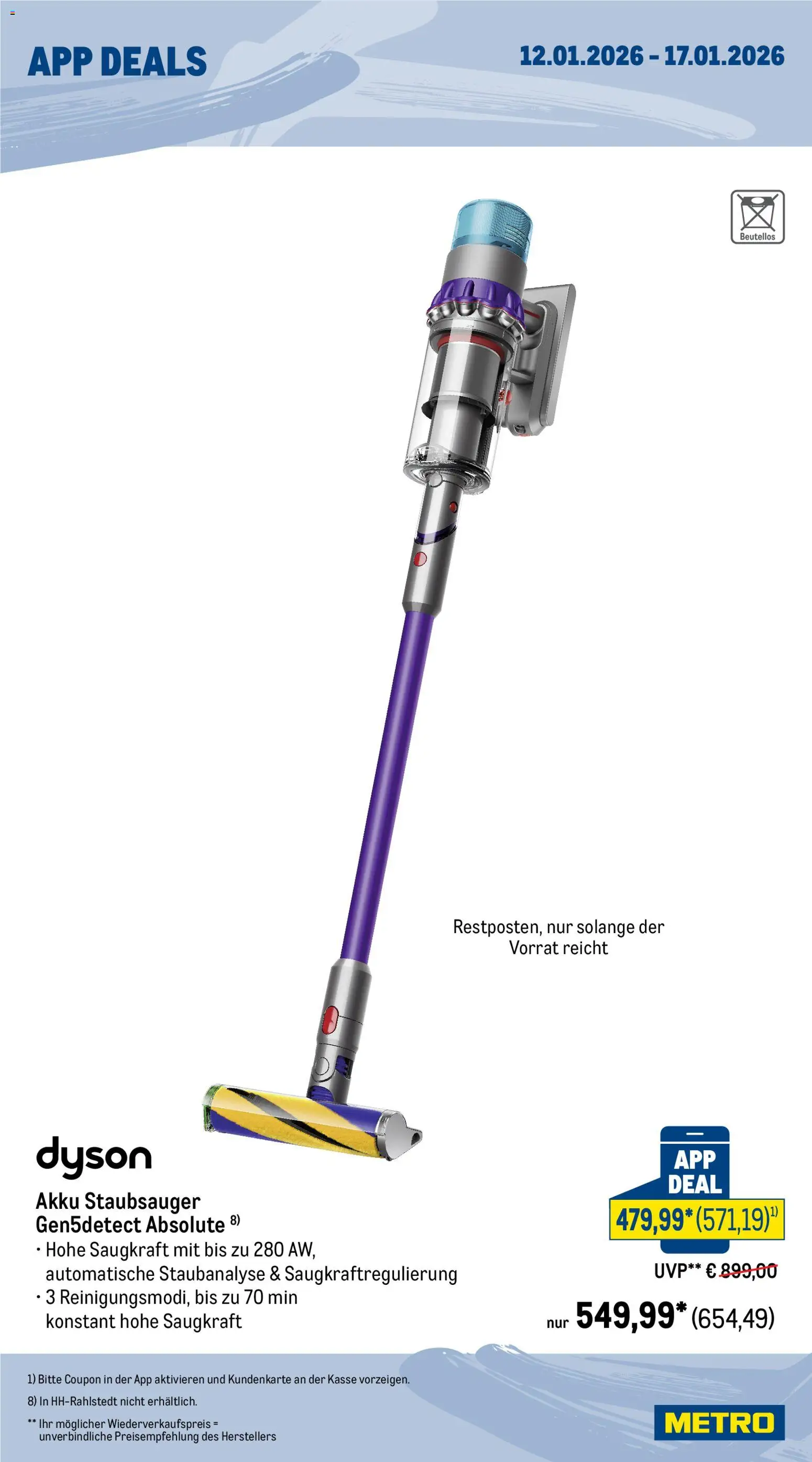 Metro App-Deals – gültig ab 12.01.2026 | Seite: 3 | Produkte: Dyson, Staubsauger