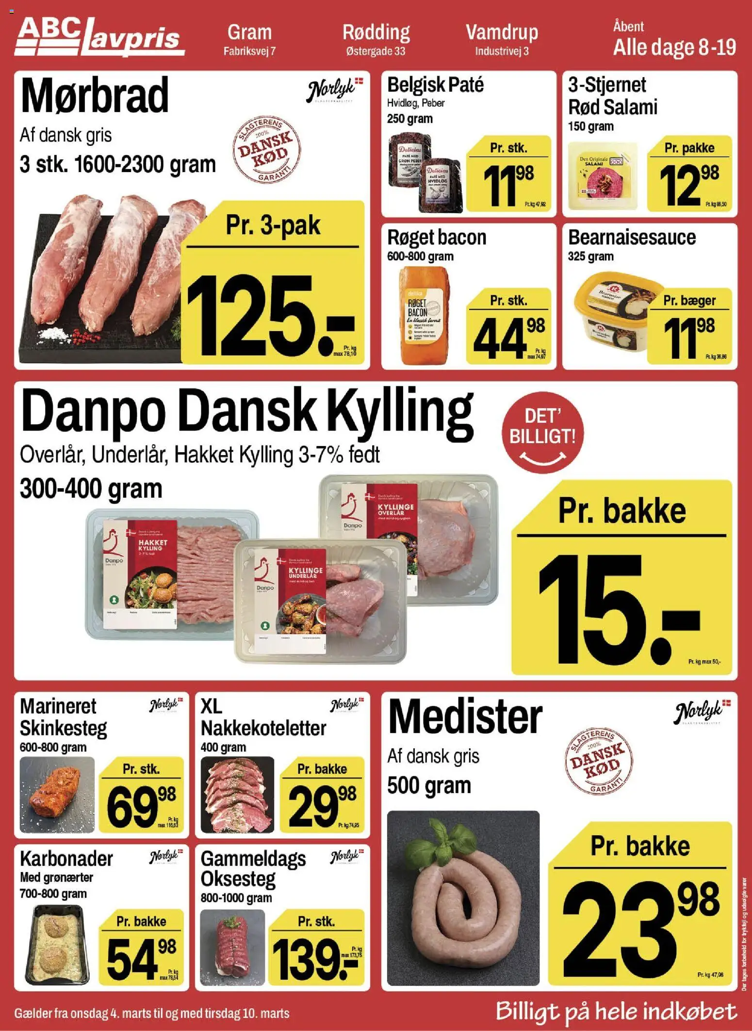 Abc Lavpris tilbudsavis – gyldig fra 04.03.2026 | Side: 5 | Produkter: Paté, Peber, Hvidløg, Bacon