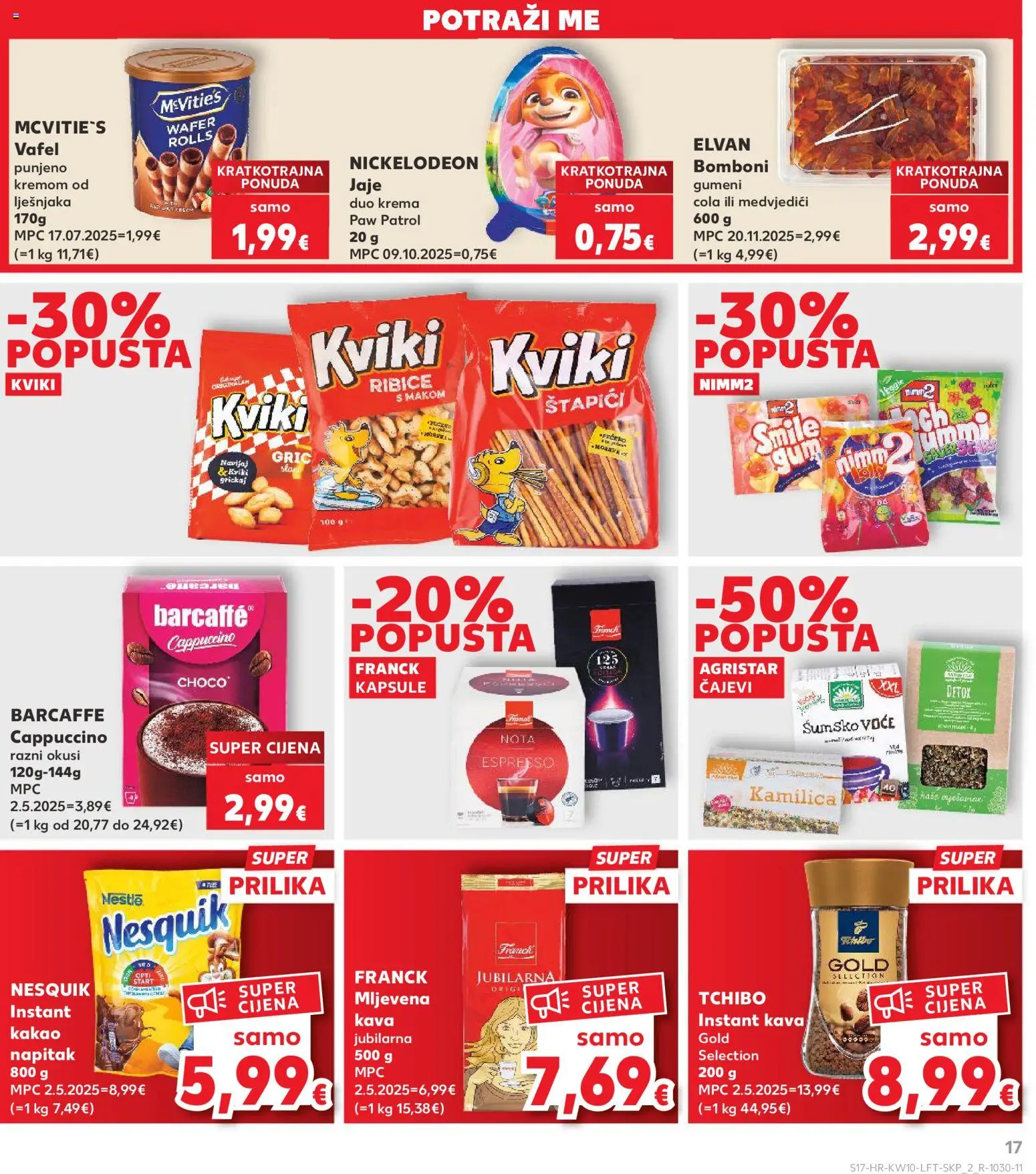 Kaufland katalog | vrijedi od 04.03.2026 | Stranica: 17 | Proizvodi: Bomboni, Barcaffe, Krema, Nesquik