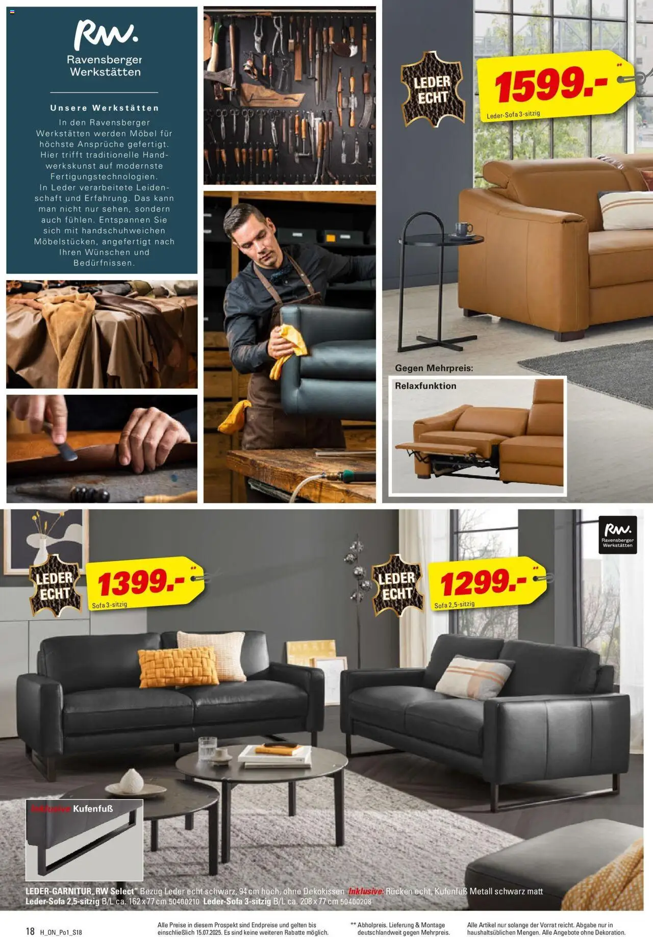 Höffner - Polster Spezial - gültig ab dem 03.06.2025 | Seite: 18 | Produkte: Ledersofa, Sofa