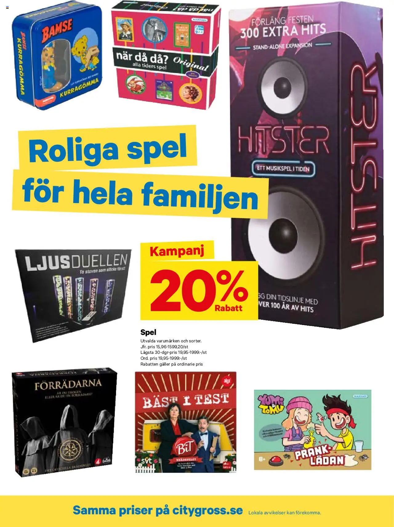City Gross reklamblad aktuell från 22.09.2025 | Sida: 10 | Produkter: Galler, Spel