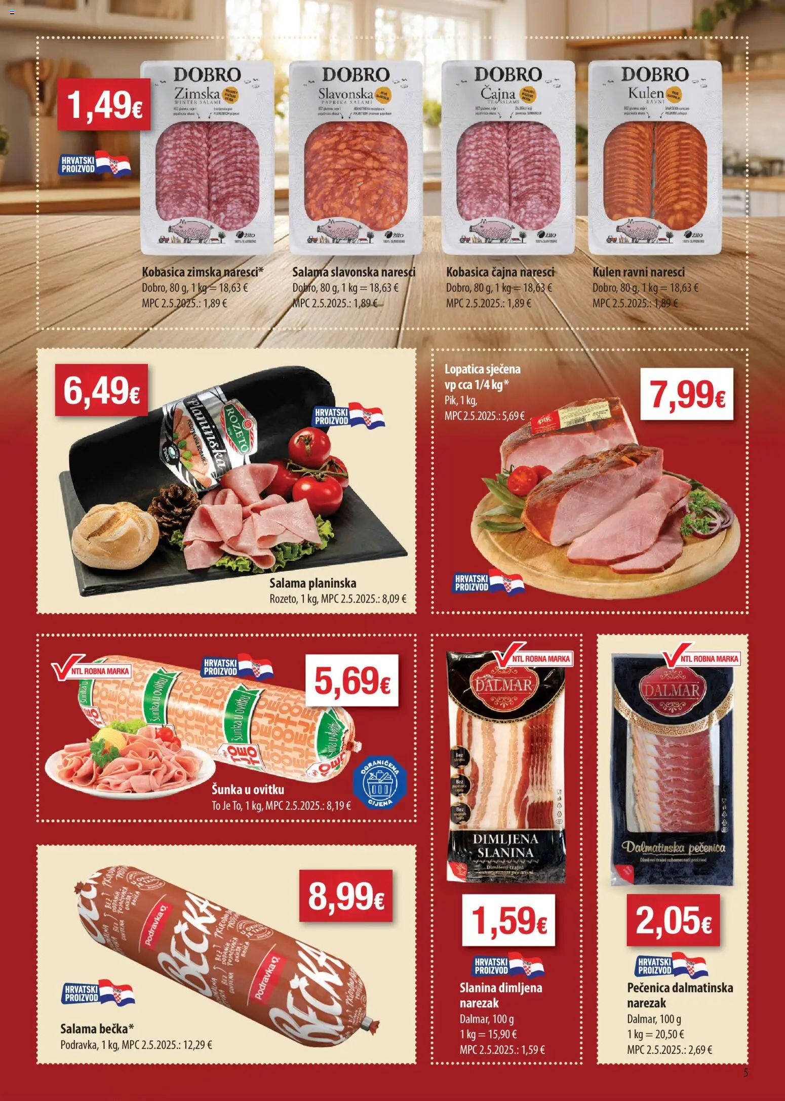NTL katalog | vrijedi od 18.02.2026 | Stranica: 5 | Proizvodi: Šunka, Paprika, Kobasica, Kulen