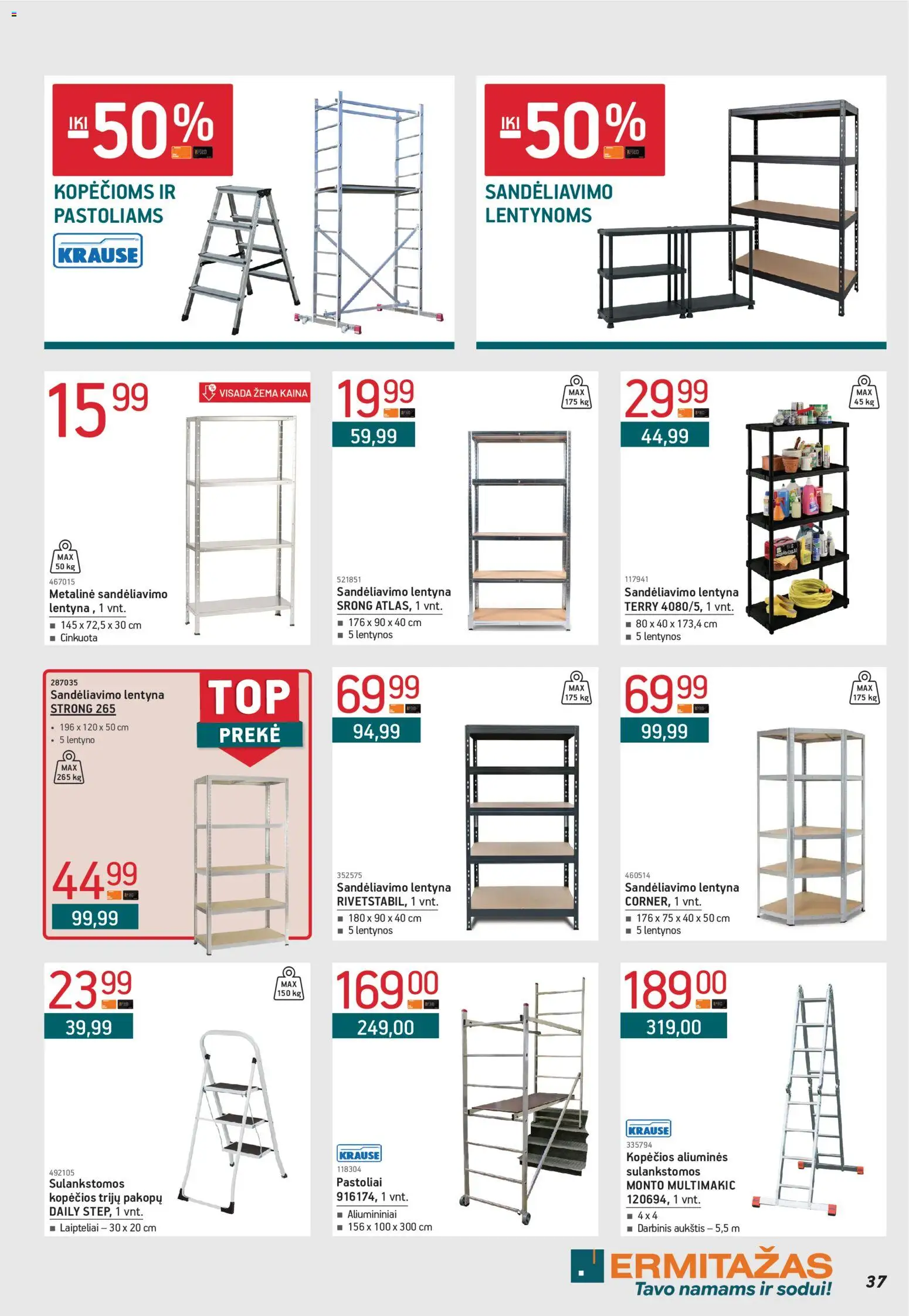 ERMITAŽAS akcijos nuo 02.02.2026 | Puslapis: 37 | Prekių: Lentyna