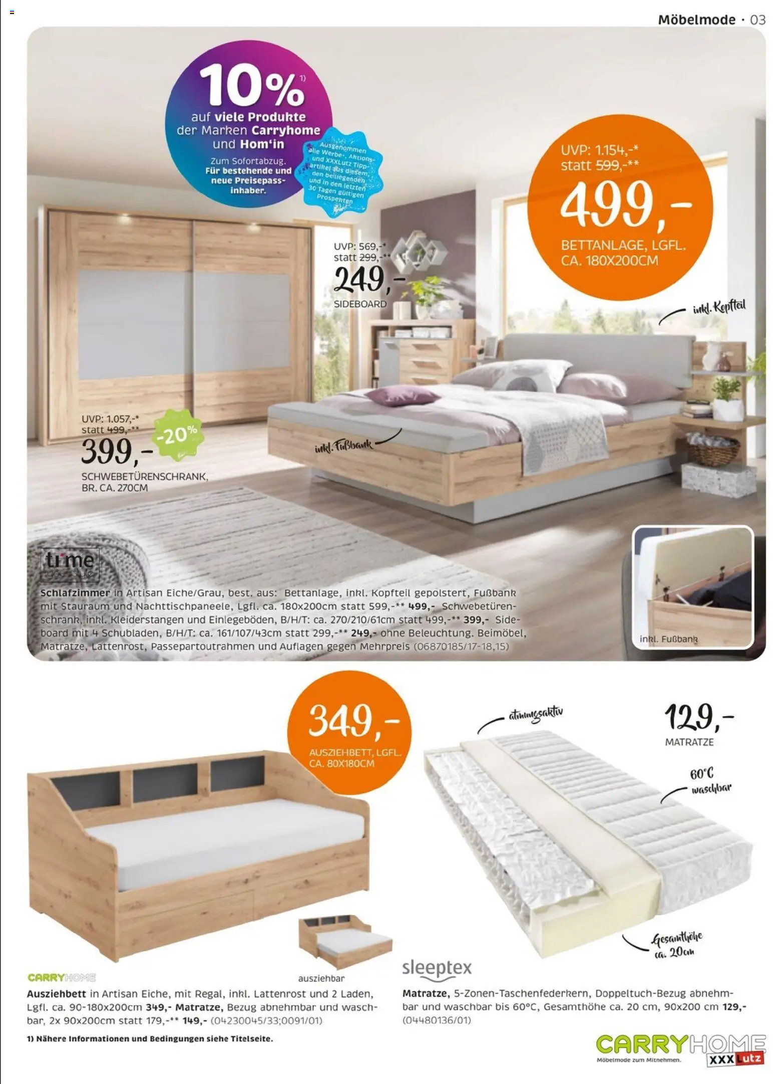 XXXLutz Carry Home gültig ab 21.04.2026 | Seite: 3 | Produkte: Matratze, Lattenrost