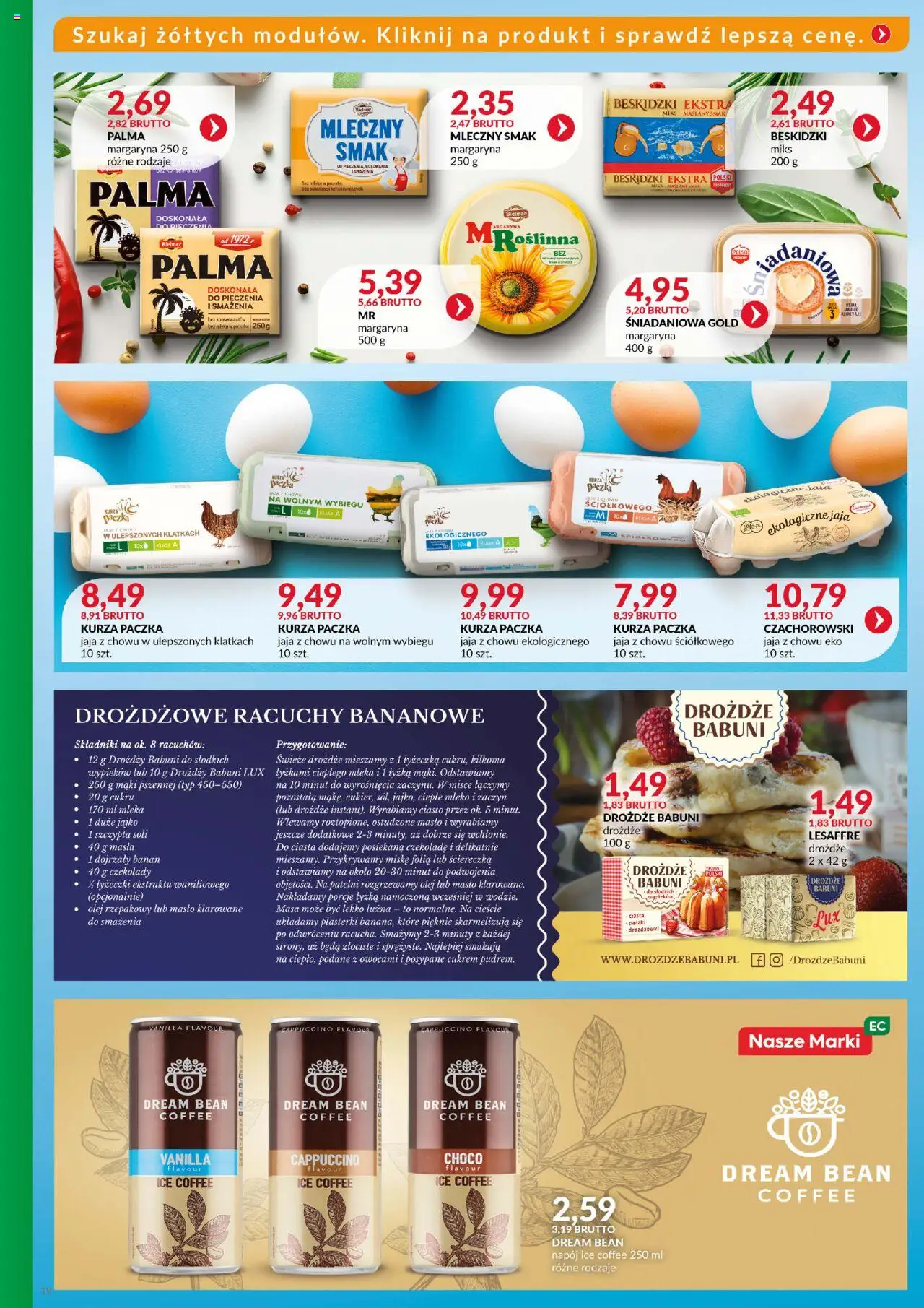 Eurocash Gazetka - Katalog Artykułów Spożywczych od 21.09.2025 | Strona: 19 | Produkty: Masło klarowane, Mleka, Drożdżówki, Jaja