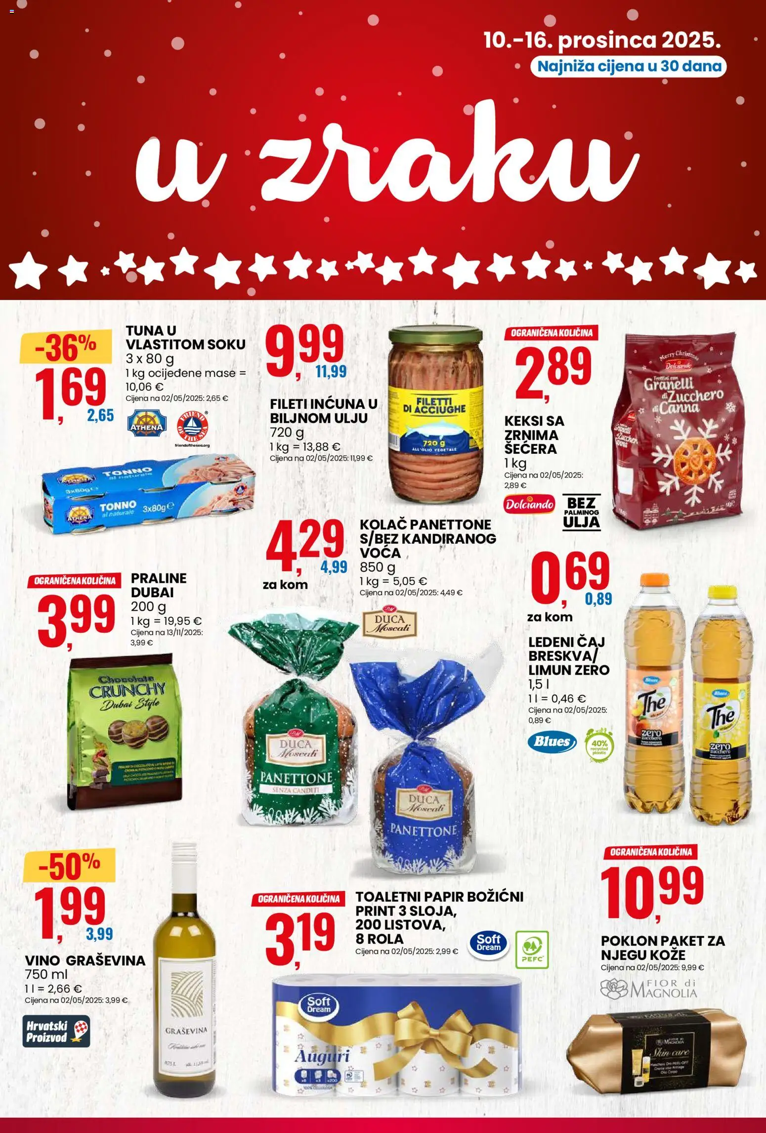 Eurospin katalog | vrijedi od 10.12.2025 | Stranica: 3 | Proizvodi: Vino, Ledeni čaj, Limun, Tuna