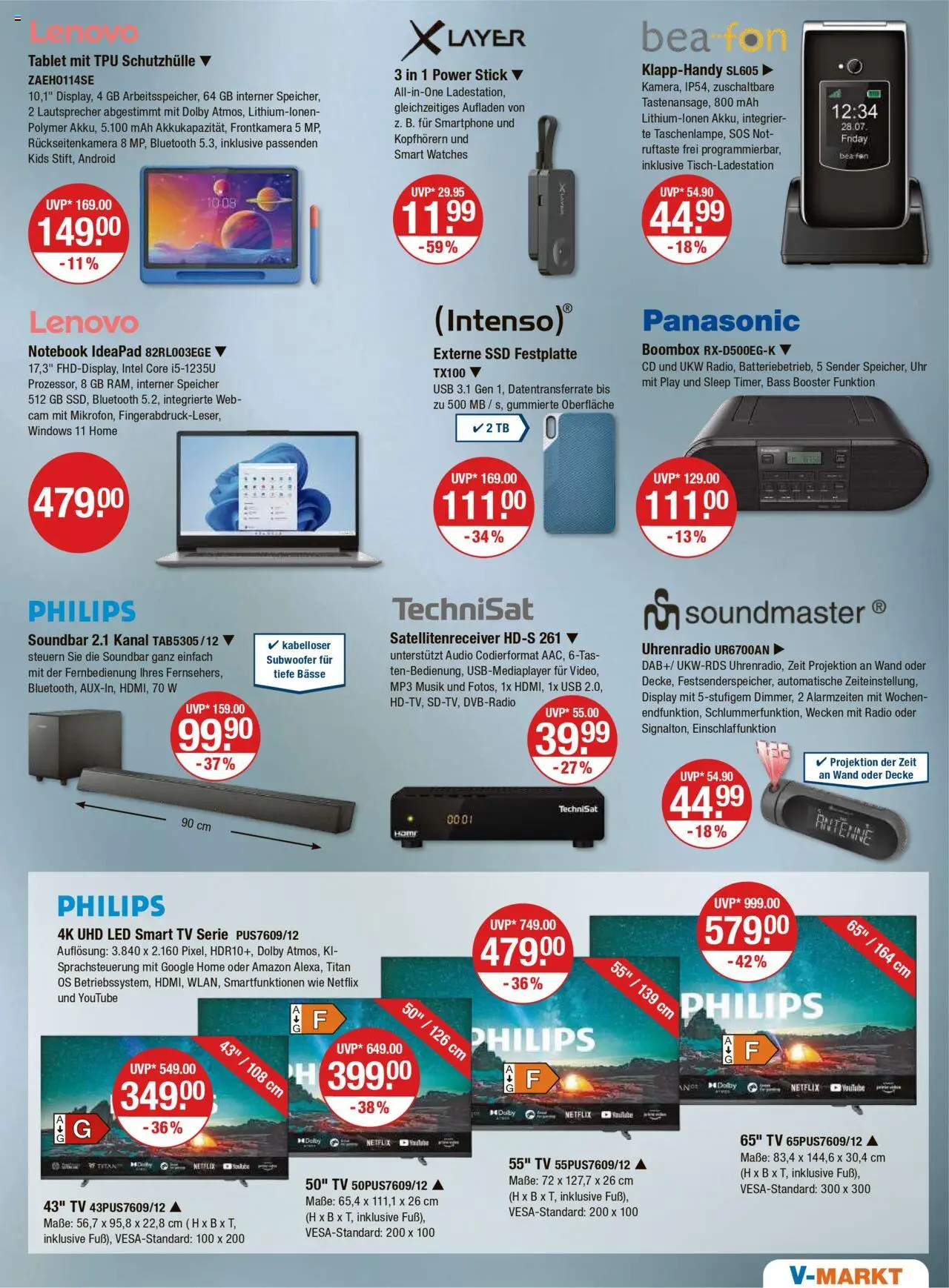 V-Markt - Hallertau / Oberpfalz – gültig ab 16.10.2025 | Seite: 19 | Produkte: Lenovo, Lautsprecher, Antenne, Radio