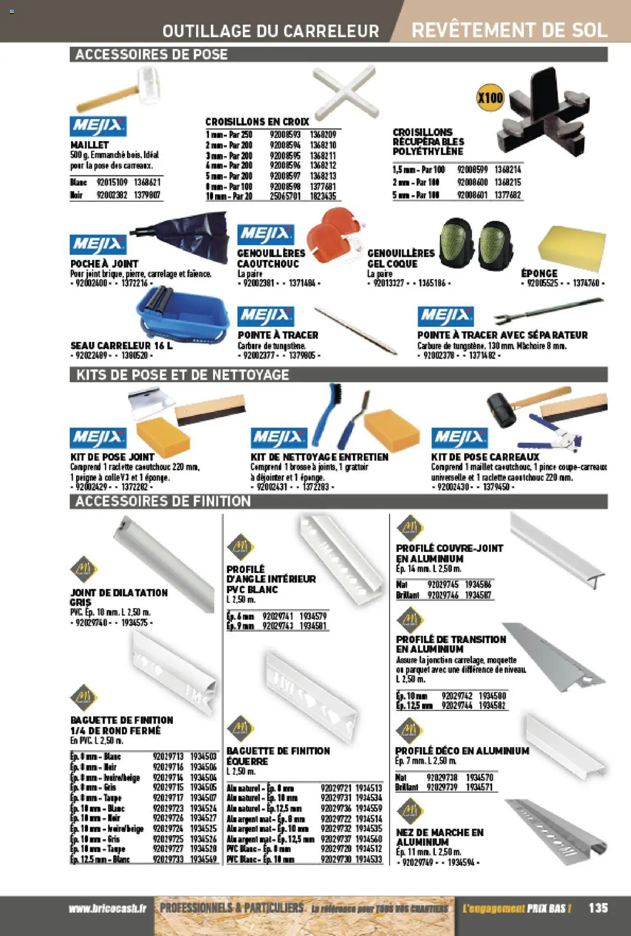 {H1} | Page: 135 | Produits: Eponge, Parquet, Raclette, Colle