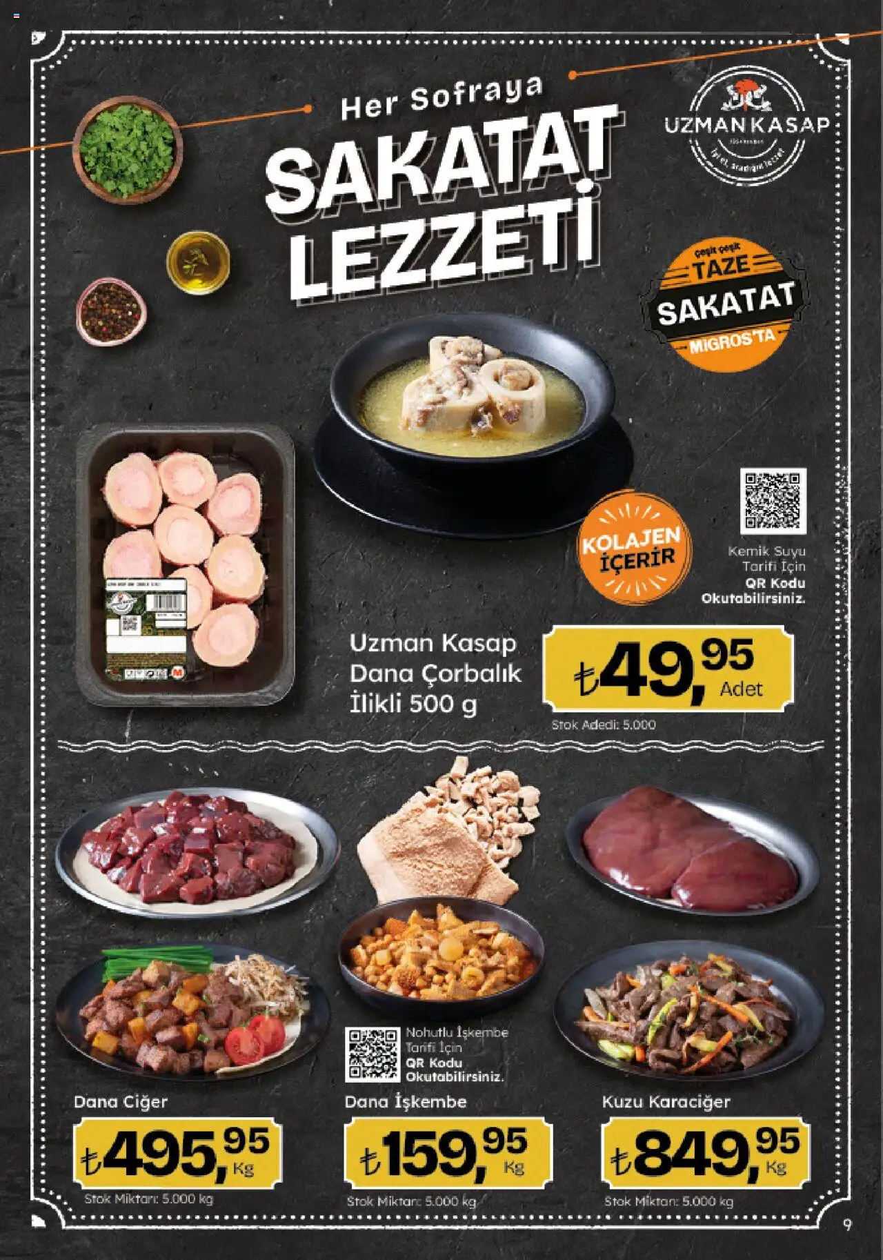 Migros Katalog - Migroskop - 21.08.2025 tarihinden itibaren geçerlidir | Sayfa: 9 | Ürünler: Kemik suyu, Ciğer, Sakatat