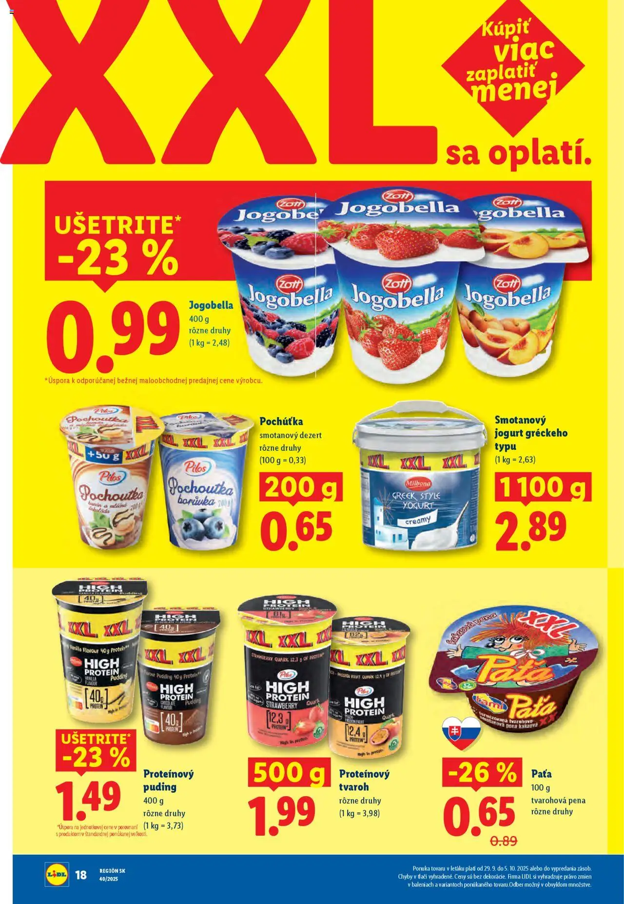 Nové Lidl akcie – leták je platný od 29.09.2025 | Strana: 28 | Produkty: Proteínový puding, Protein, Puding, Tvaroh