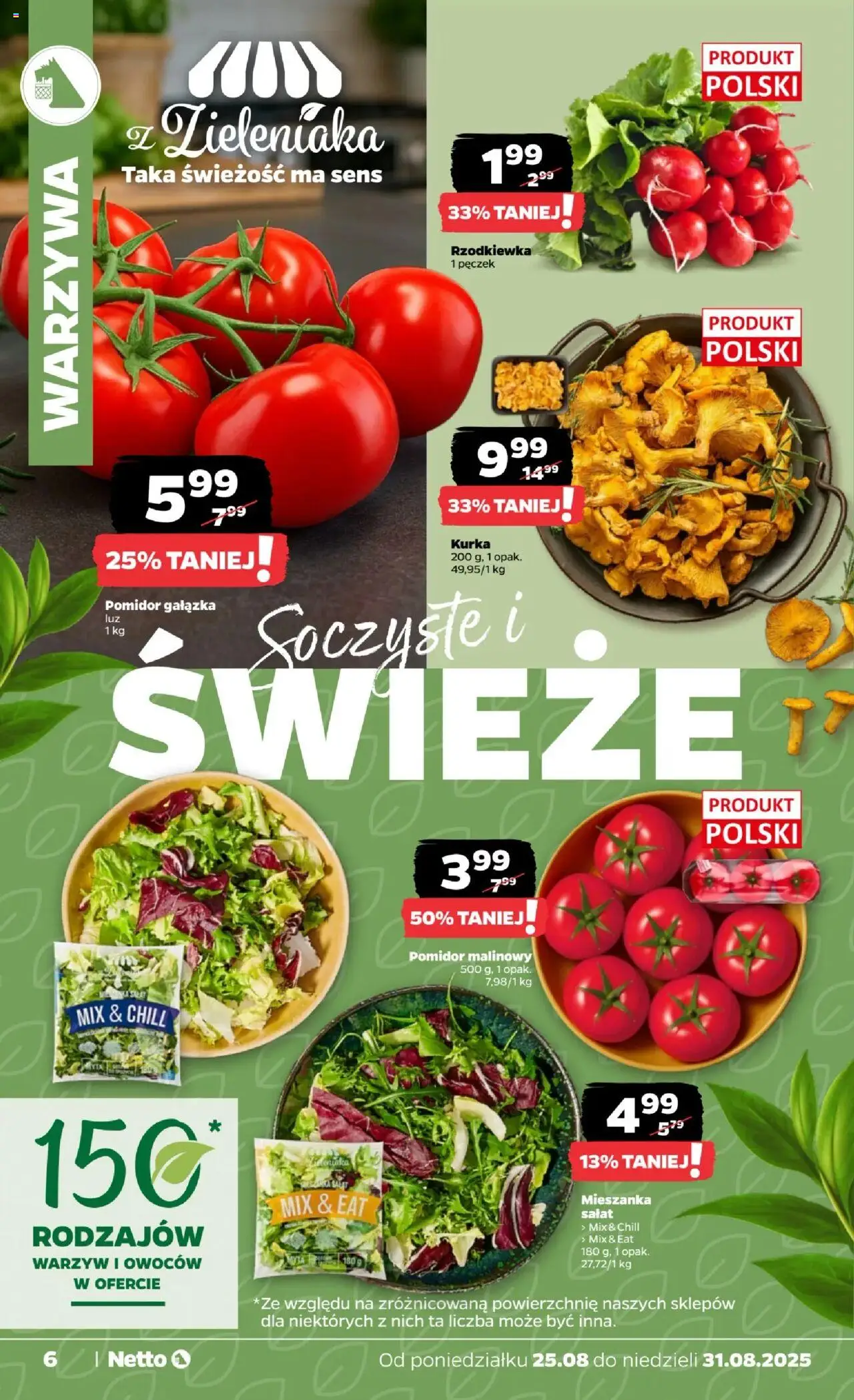Netto gazetka - Spożywcza od 25.08.2025 | Strona: 6 | Produkty: Pomidor malinowy, Warzywa