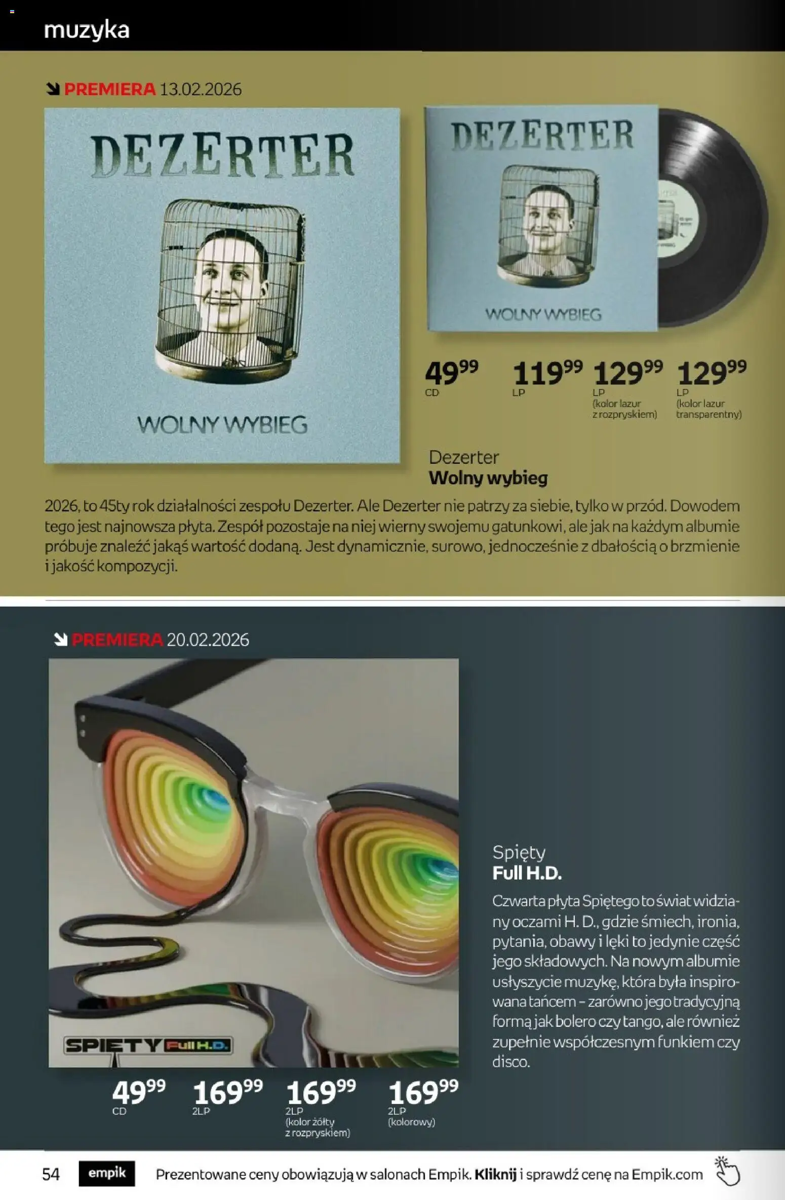 Empik promocje - Tom kultury Muzyka od 11.02.2026 | Strona: 6