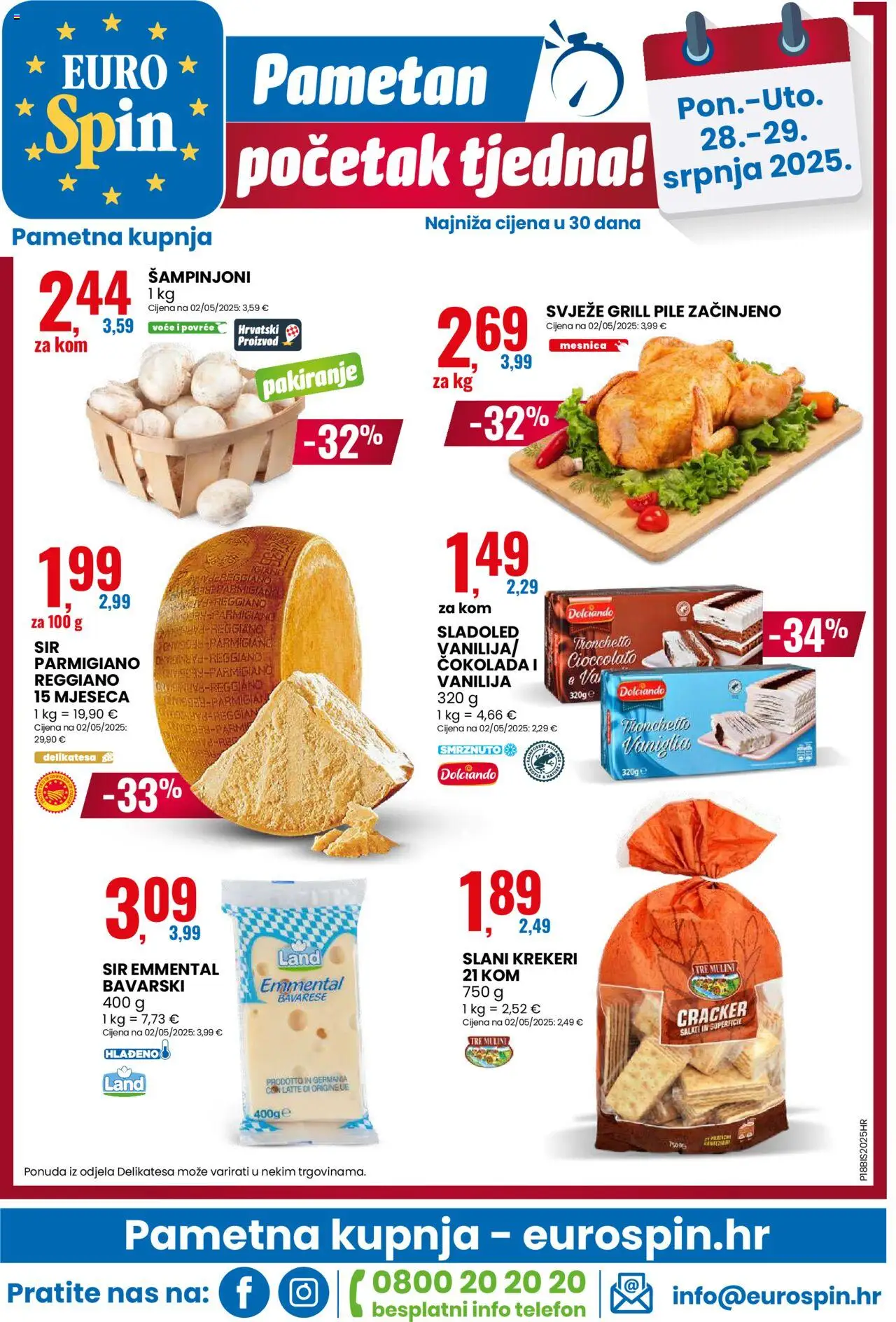 Eurospin katalog | vrijedi od 24.07.2025 | Stranica: 16 | Proizvodi: Sladoled, Voće, Krekeri, Telefon