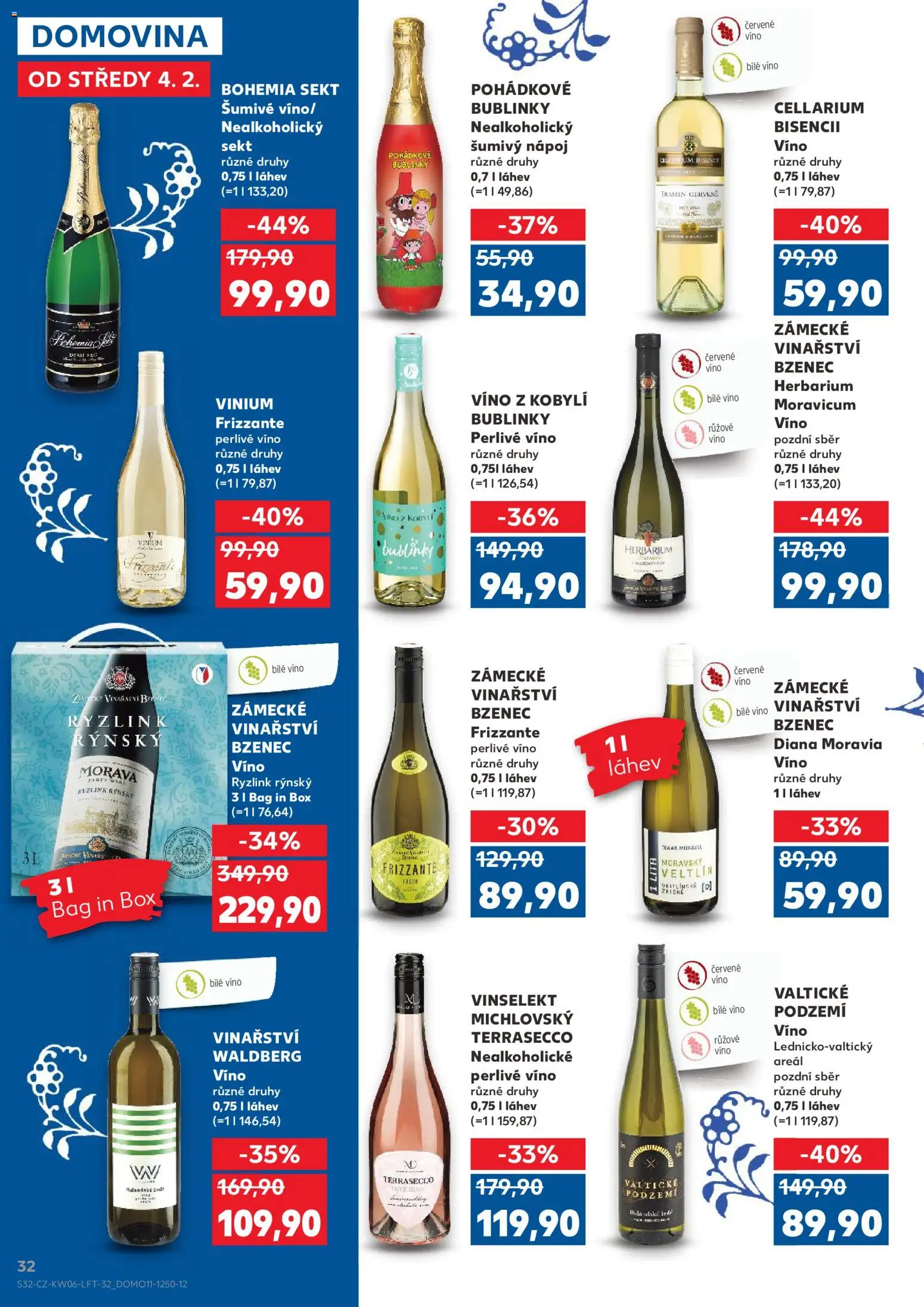 Kaufland leták od 04.02.2026 | Strana: 32 | Produkty: Box, Červené víno, Růžové víno, Láhev