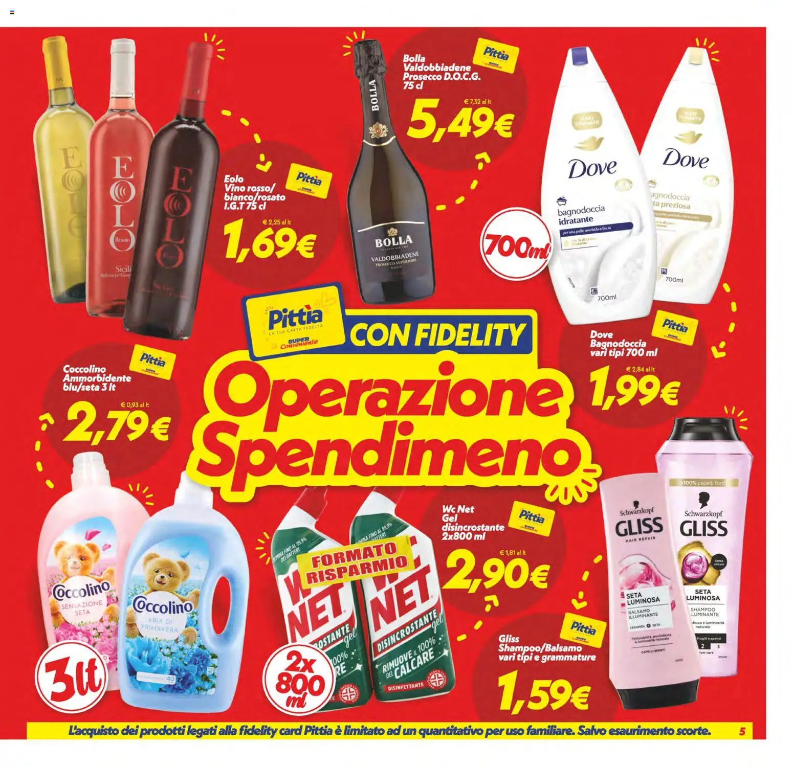 Volantino SuperConveniente del 28.04.2026 | Pagina: 5 | Prodotti: Shampoo, Balsamo, Prosecco, Vino