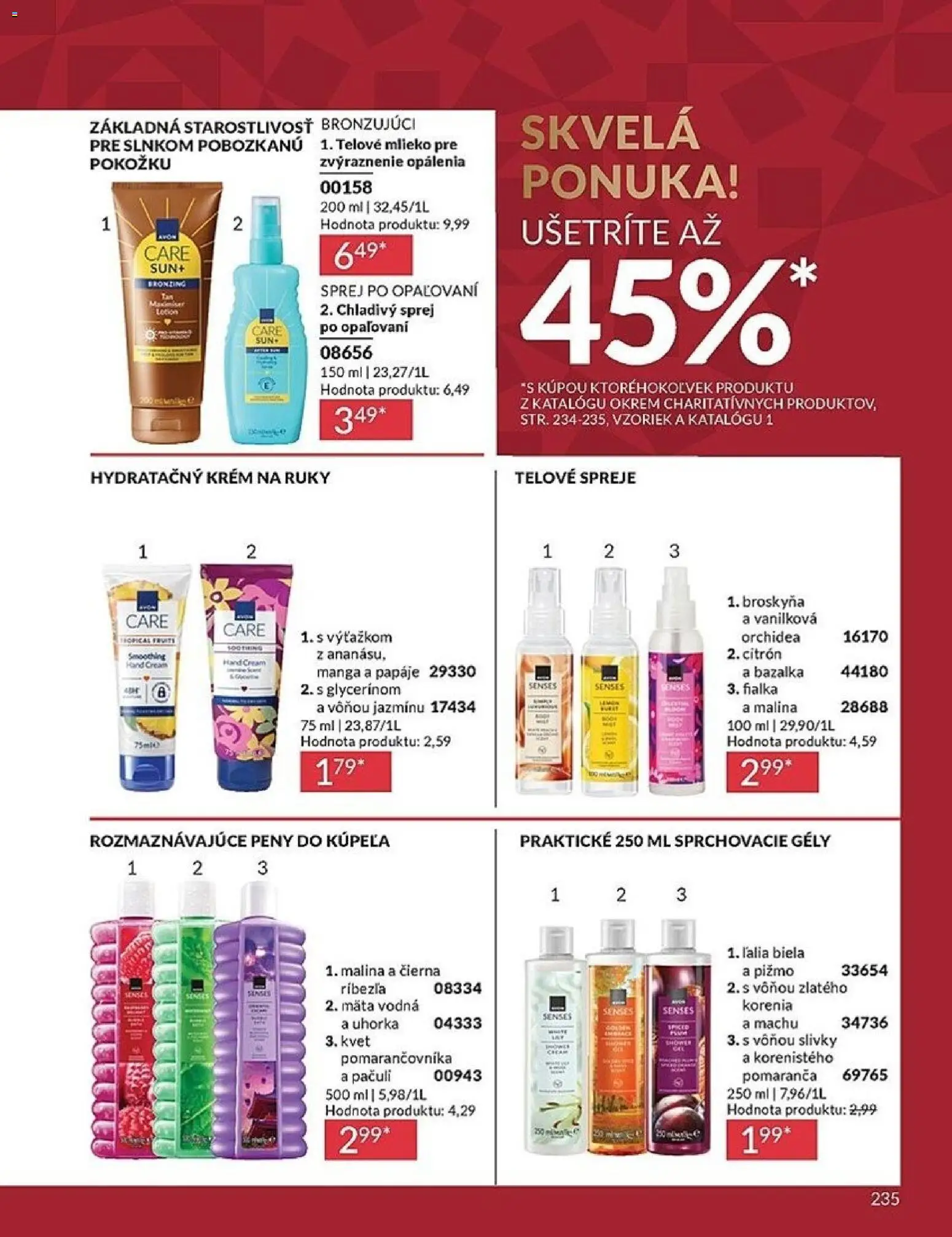 Nové Avon akcie – leták je platný od 01.12.2025 | Strana: 235 | Produkty: Mlieko, Krém na ruky, Krém, Orchidea
