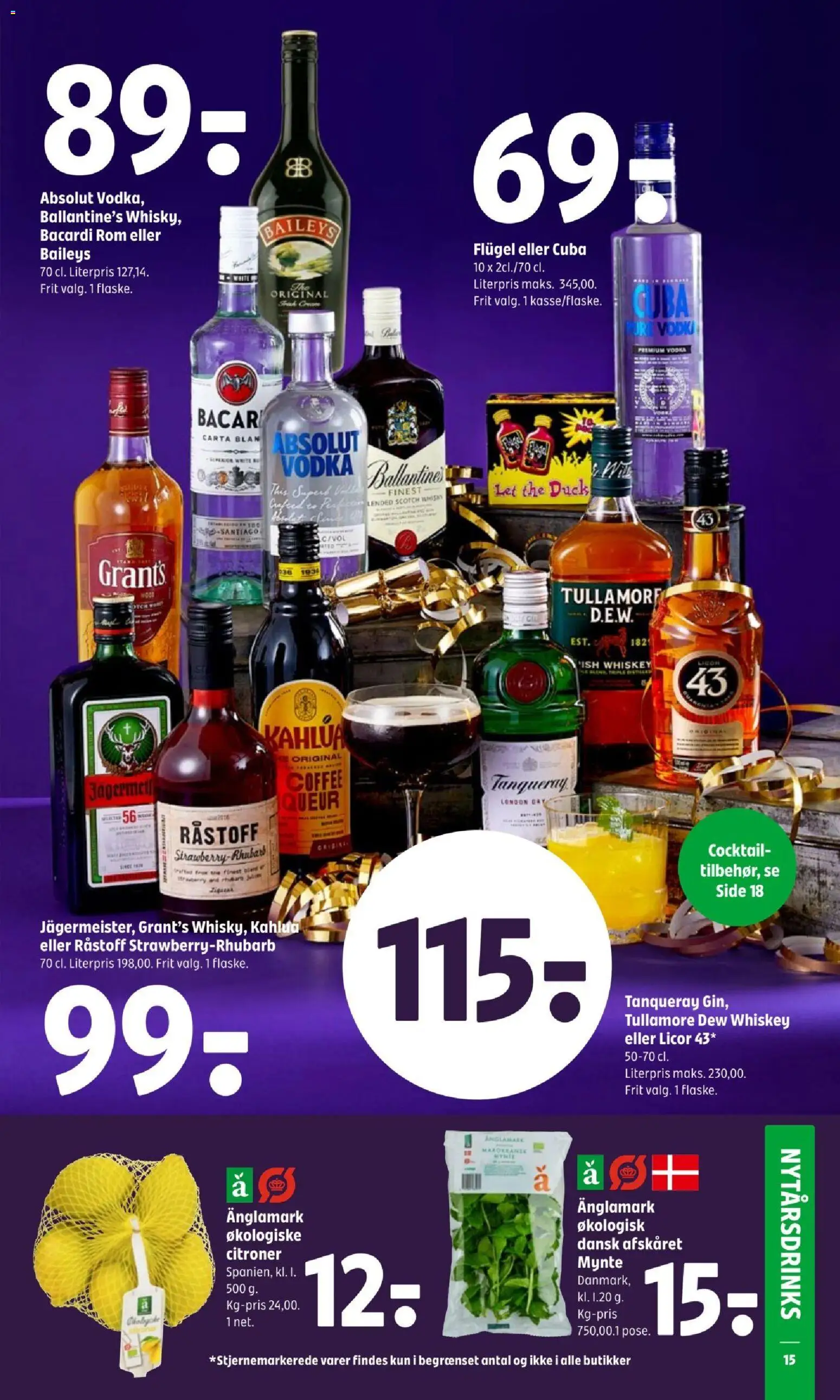 Coop 365 tilbudsavis – gyldig fra 27.12.2025 | Side: 17 | Produkter: Amendoins, Citroner, Vodka, Rom