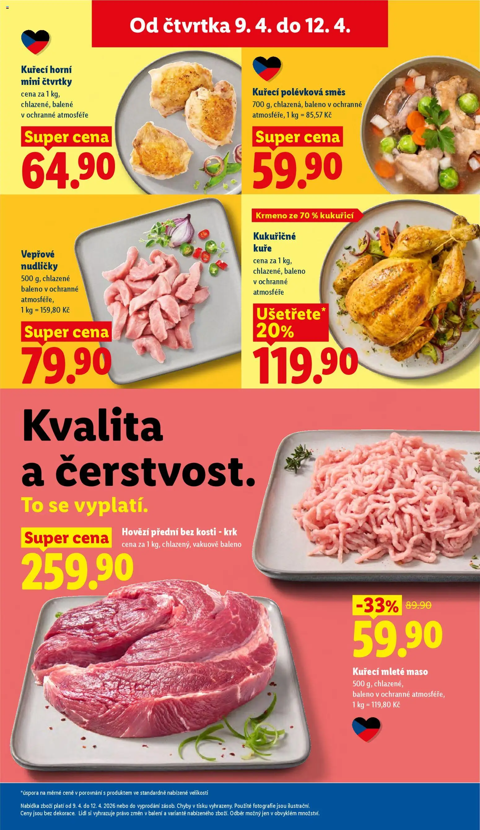 Lidl leták od 09.04.2026 | Strana: 11 | Produkty: Hovězí, Kuřecí mleté maso, Maso, Kuře