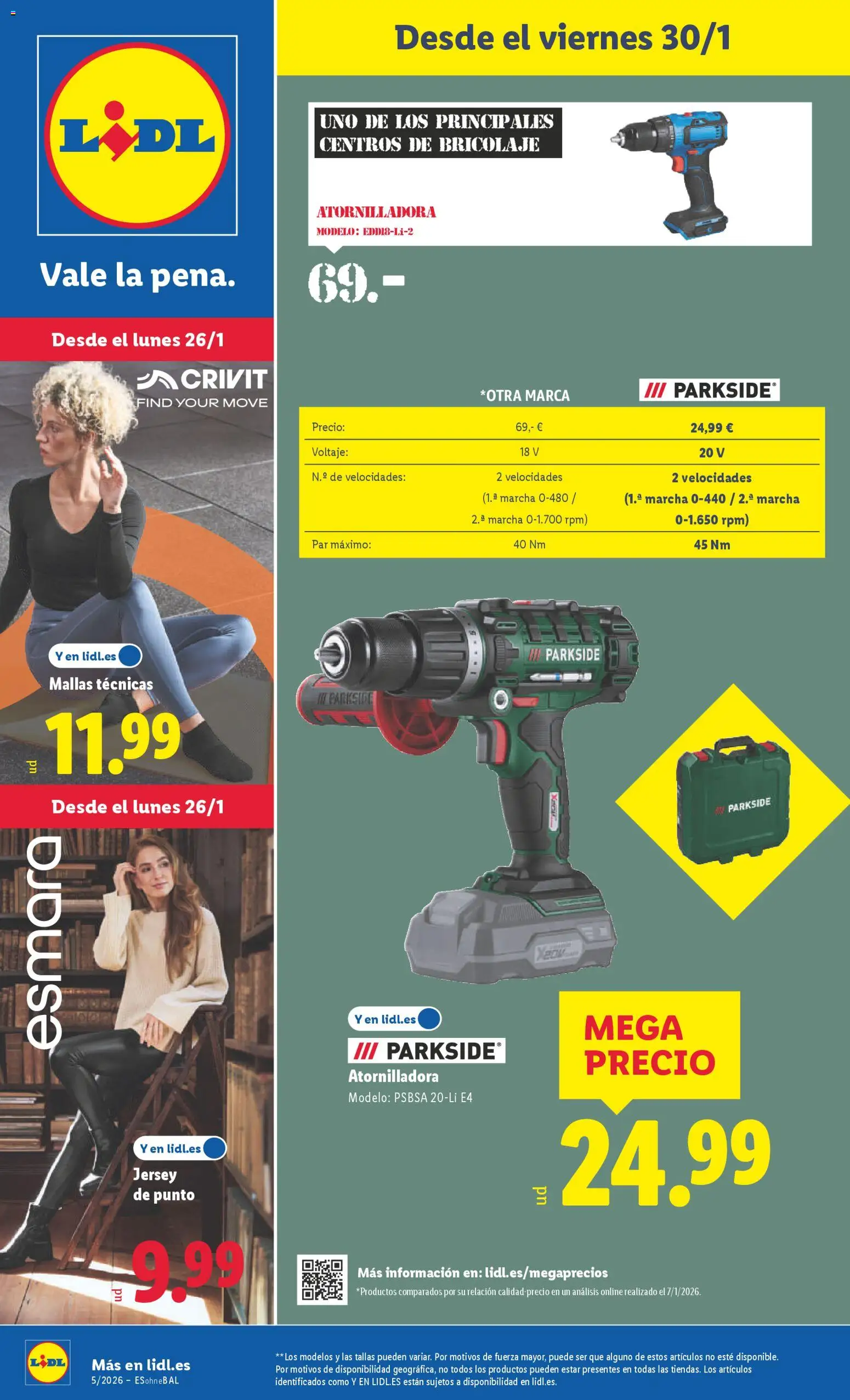 Lidl folleto de bazar │ válido desde el 26.01.2026 | Página: 1