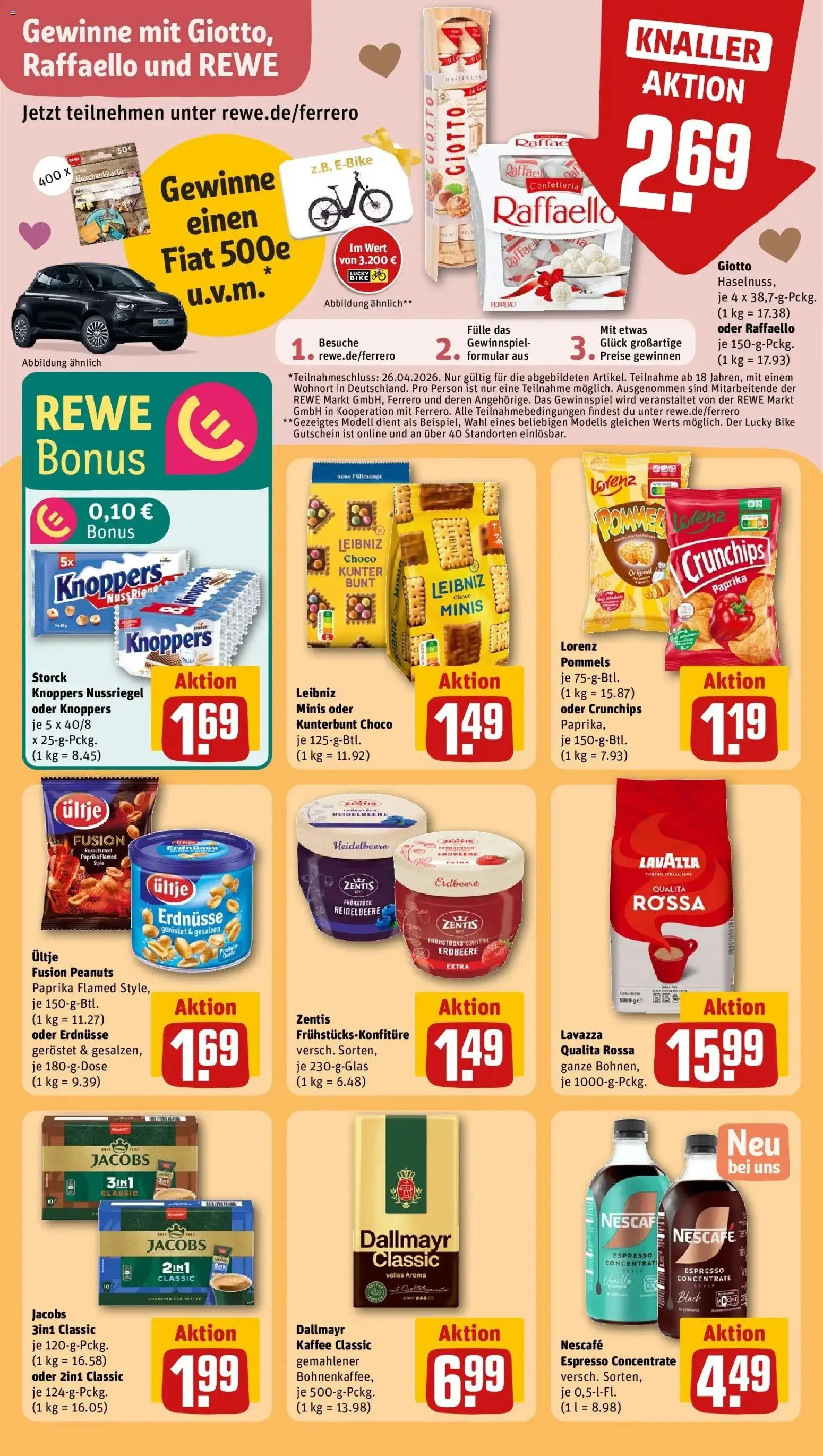 Rewe Prospekt Hamburg	 – gültig ab 13.04.2026 | Seite: 23 | Produkte: Raffaello, Lavazza, Dallmayr, Paprika