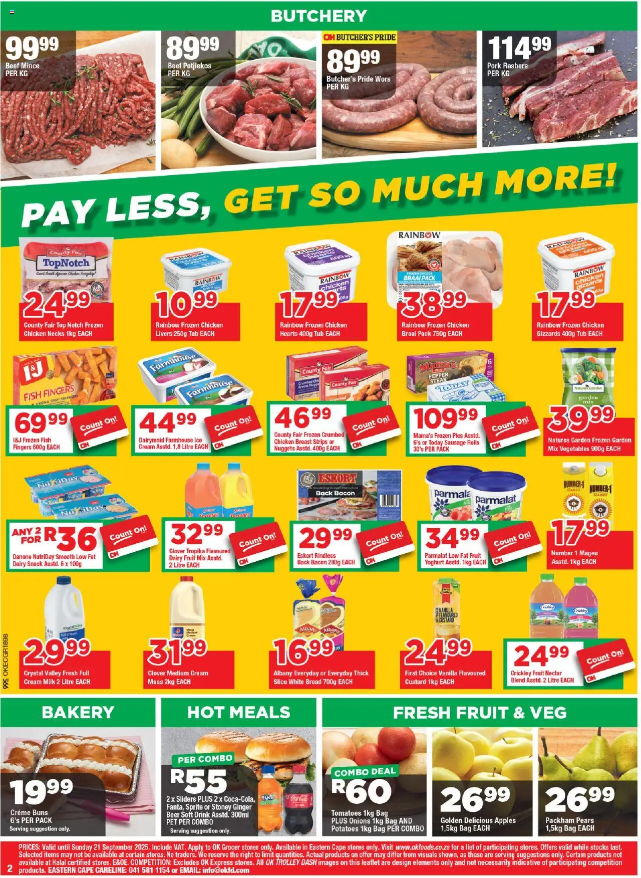 New OK Foods catalogue – valid from 10.09.2025 | Page: 2 | Products: Beer, Beef, Fruit, Bacon
