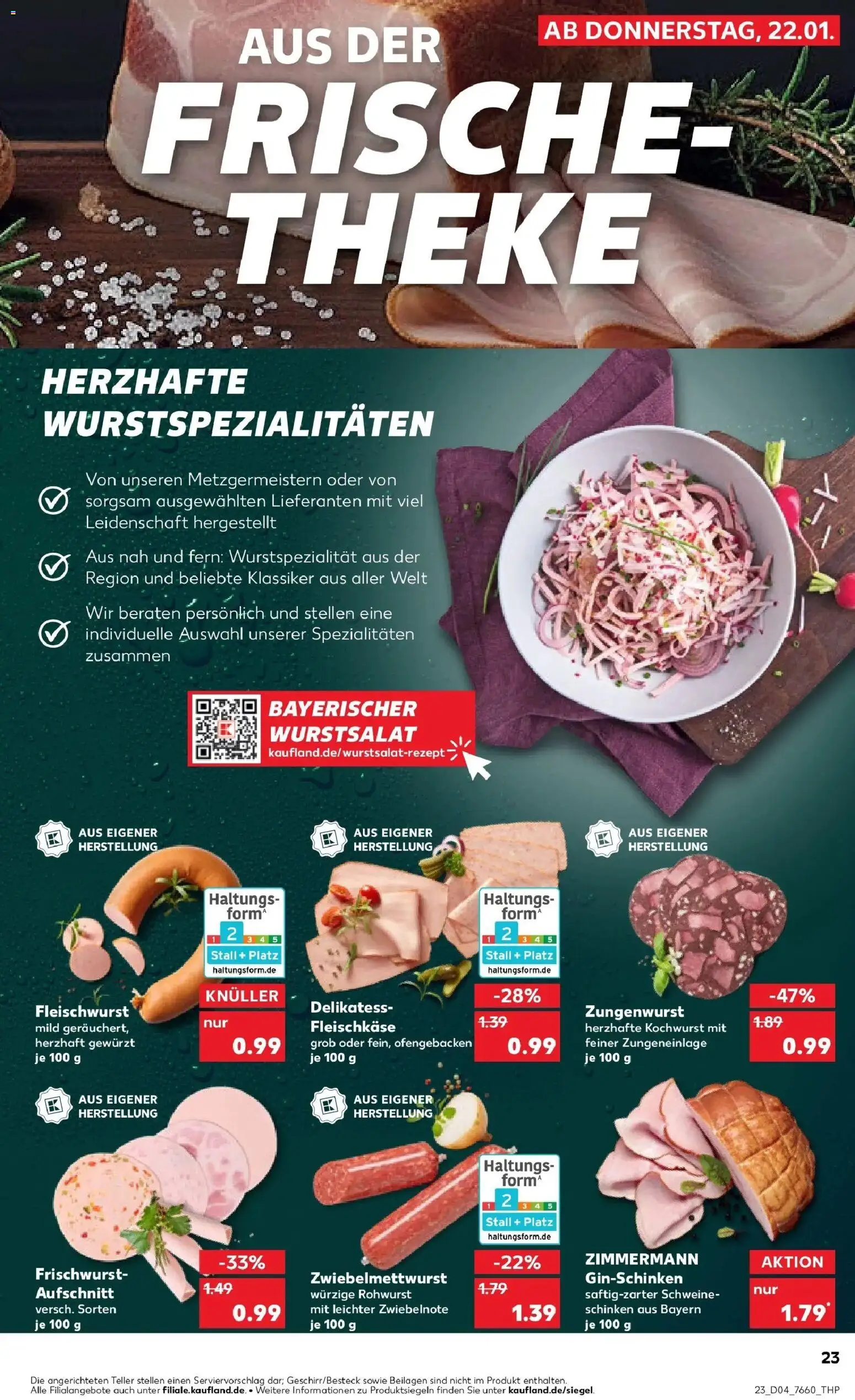 Kaufland prospekt Unterschleißheim	 – gültig ab 25.01.2026 | Seite: 23 | Produkte: Theke, Schinken