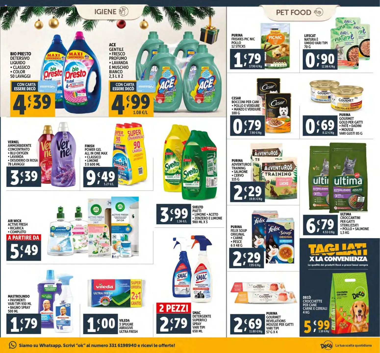 Volantino Decò del 15.12.2025 | Pagina: 27 | Prodotti: Salmone, Manzo, Cereali, Bagno