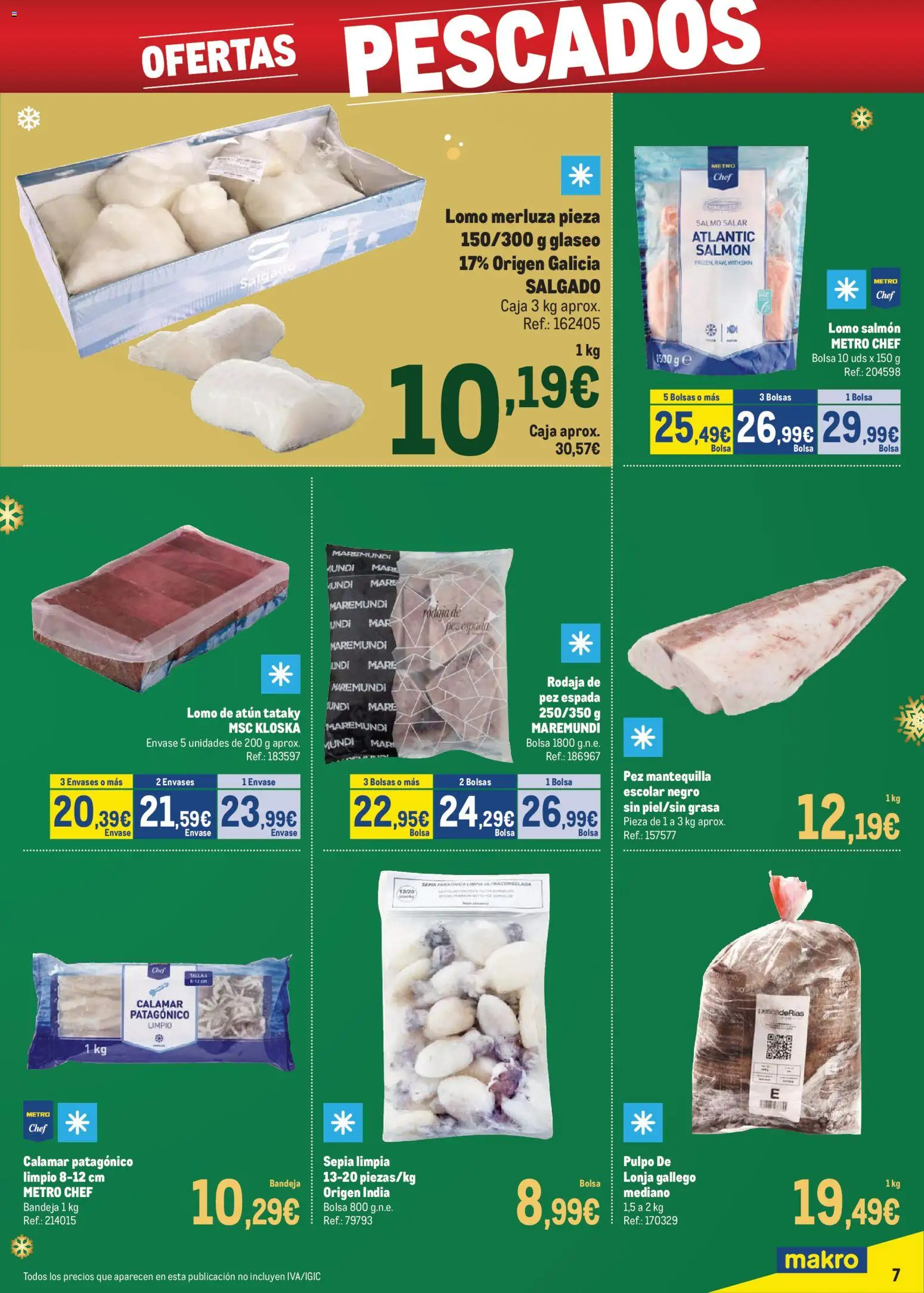 Makro - Precios Especial Sur │ válido desde el 09.12.2025 | Página: 7 | Productos: Bolsa, Συσκευή ροής, Bandeja, Caja