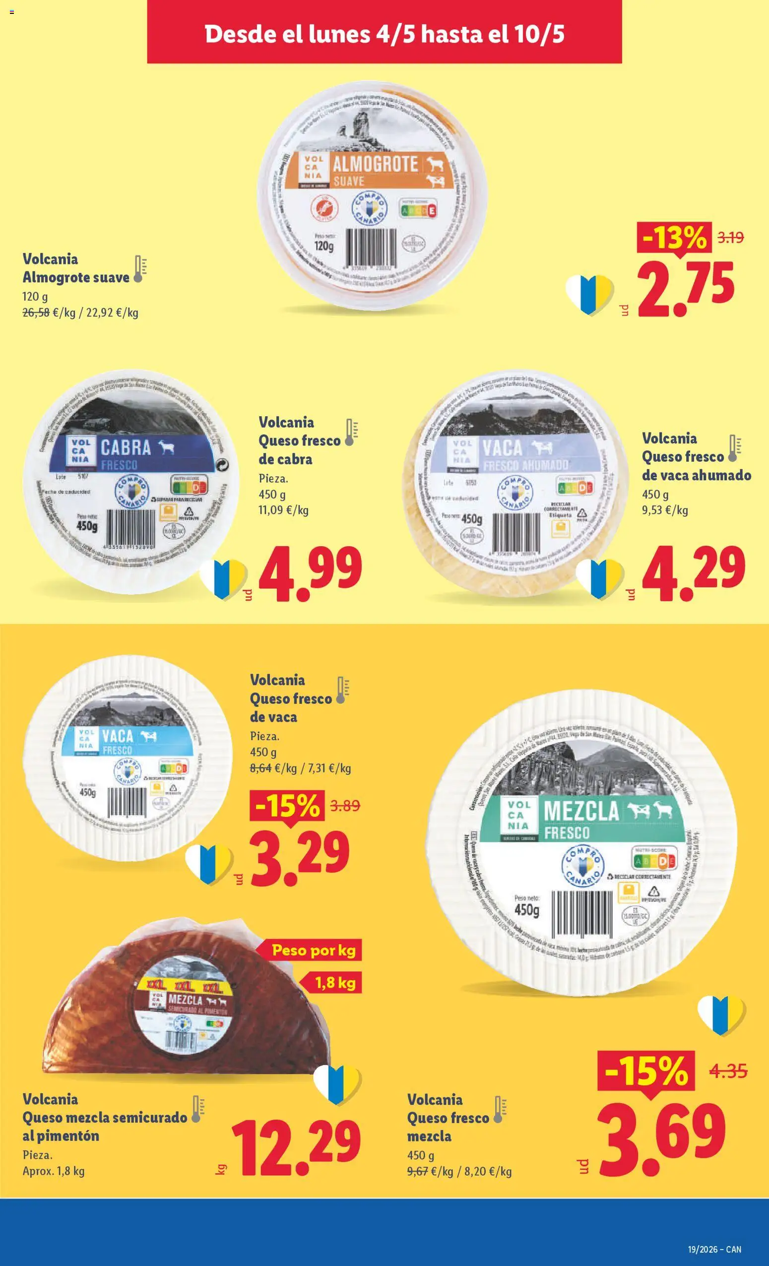 Lidl folleto │ válido desde el 04.05.2026 | Página: 15 | Productos: Queso, Queso fresco, Peso