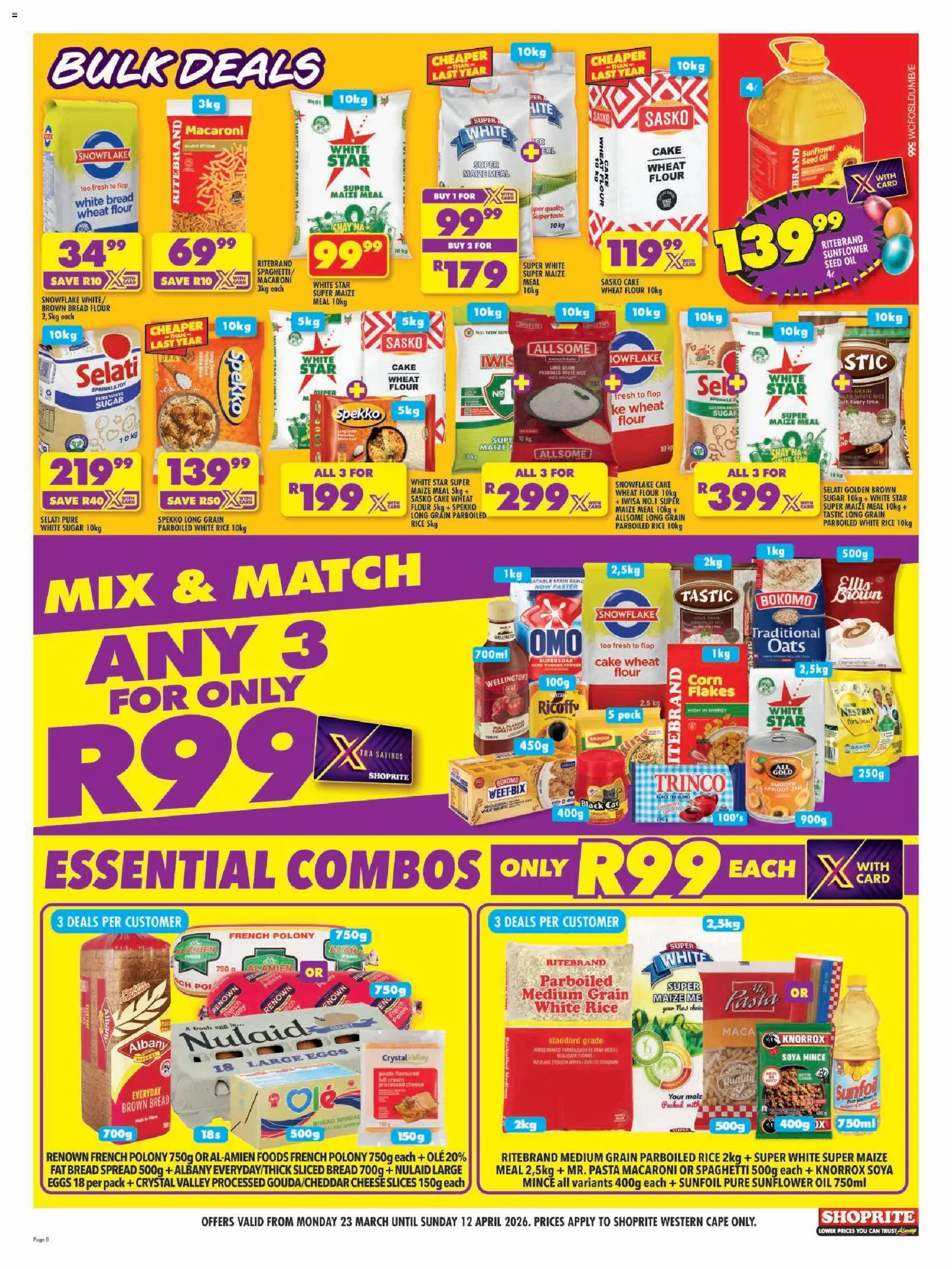 New Shoprite catalogue – valid from 23.03.2026 | Page: 8 | Products: Powder, Cream, Flakes, Peanut butter