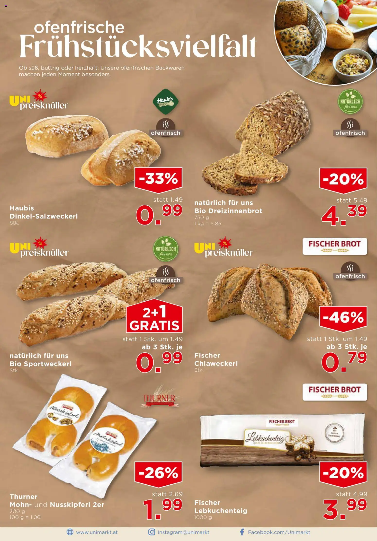 Unimarkt Flugblatt gültig ab 19.11.2025 | Seite: 8 | Produkte: Brot