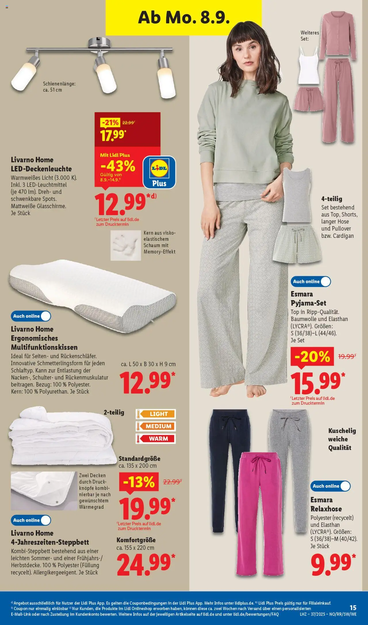 Lidl Prospekt Holzminden	 - gültig ab dem 08.09.2025 | Seite: 9 | Produkte: Top, Cardigan, Pullover, Hose