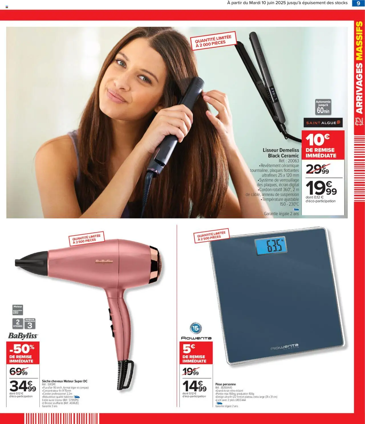  | Page: 11 | Produits: Lisseur, Brosse, Piles, Livre